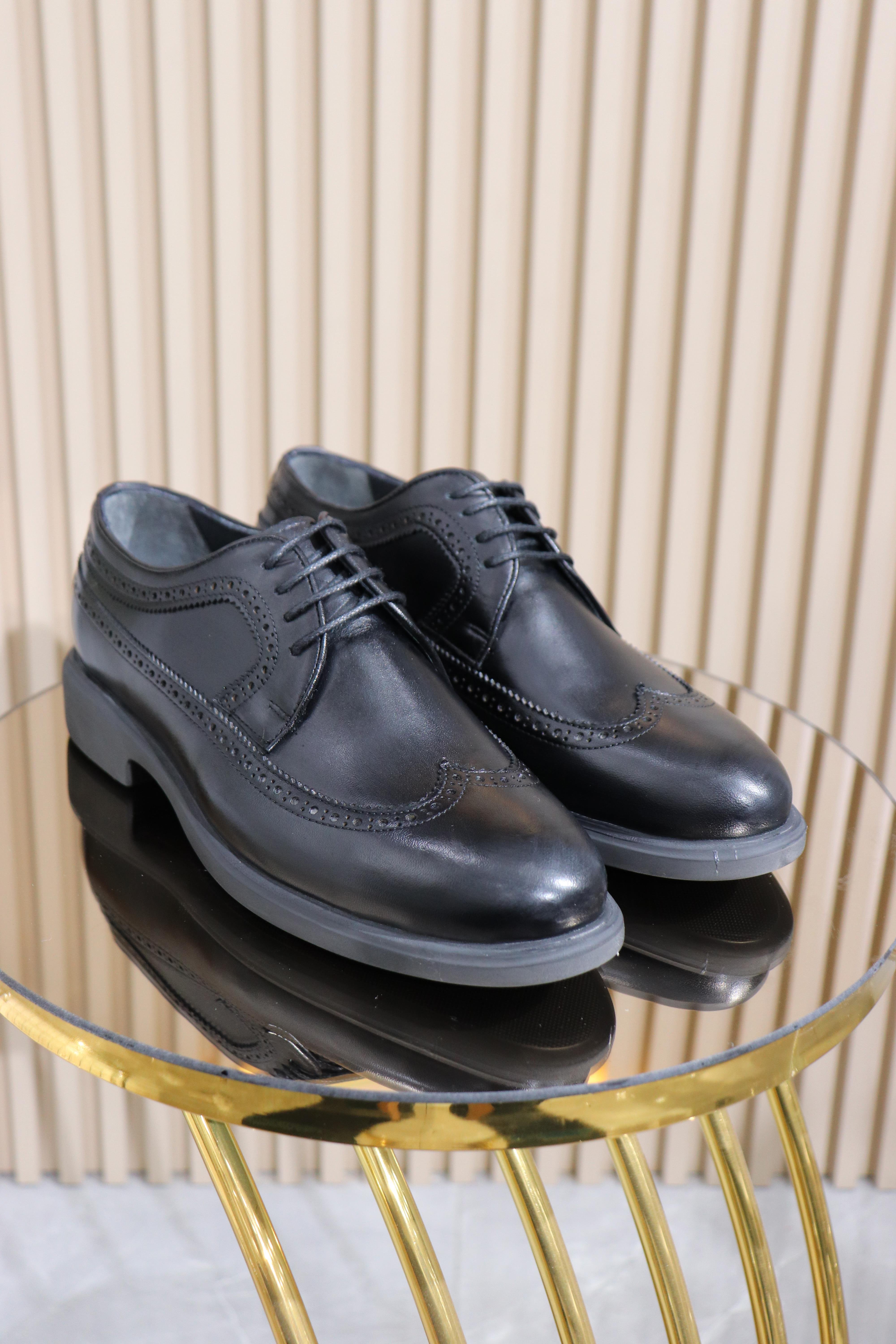 HAKİKİ DERİ DESENLİ ERKEK KUNDURA K-007