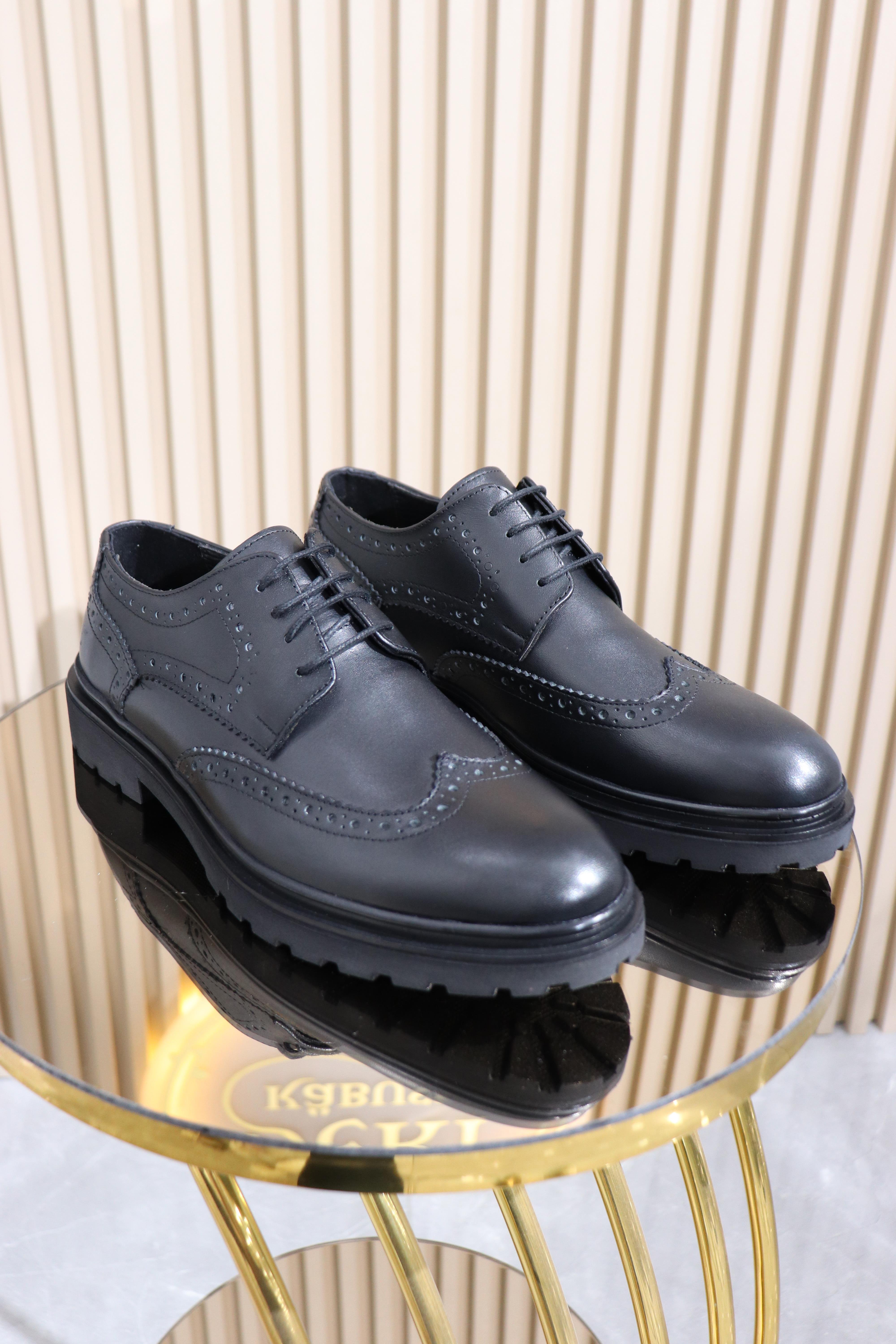 HAKİKİ DERİ DESENLİ ERKEK KUNDURA K-001