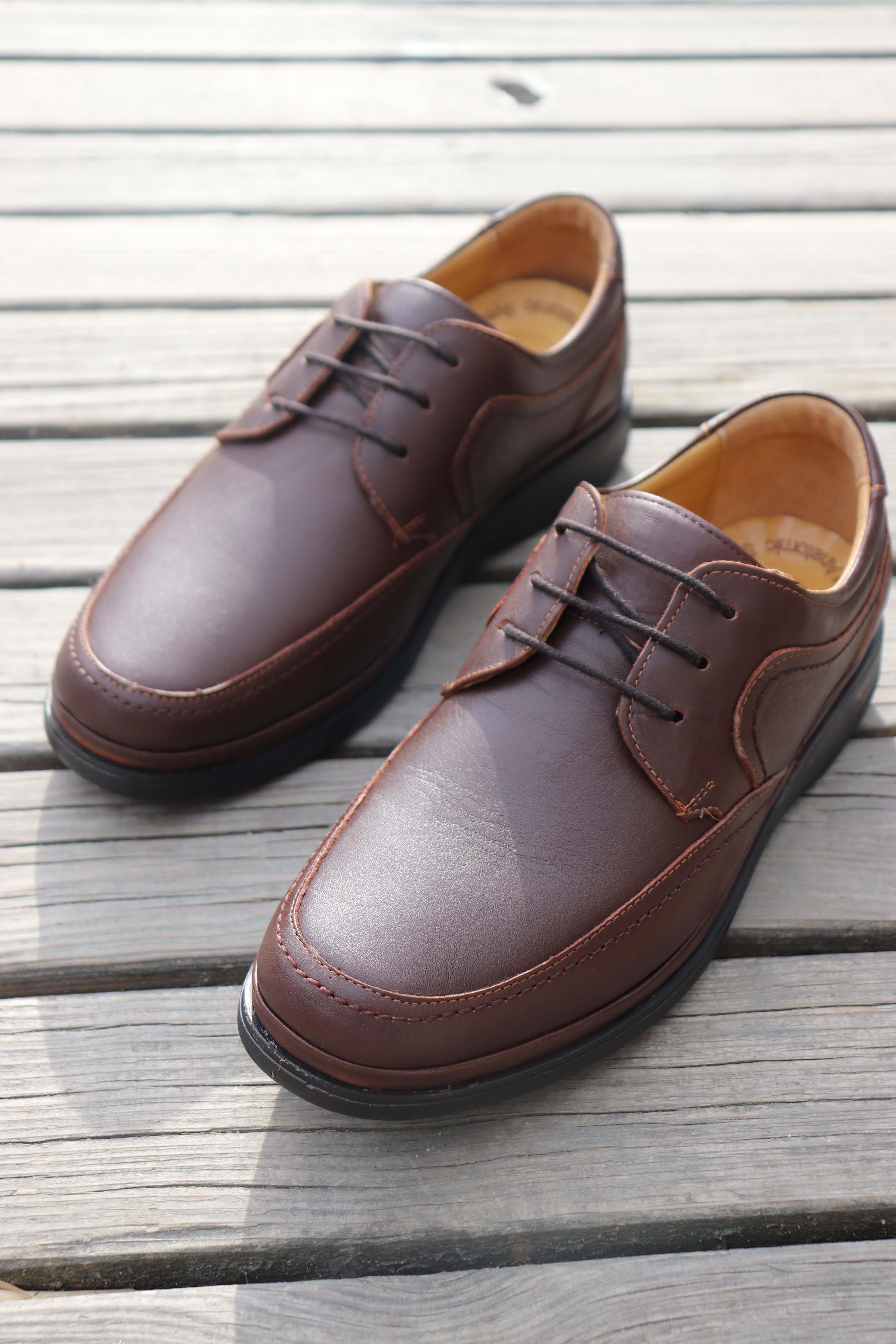 Hakiki Deri Erkek Comfort Klasik Ayakkabı 251 - KAHVE