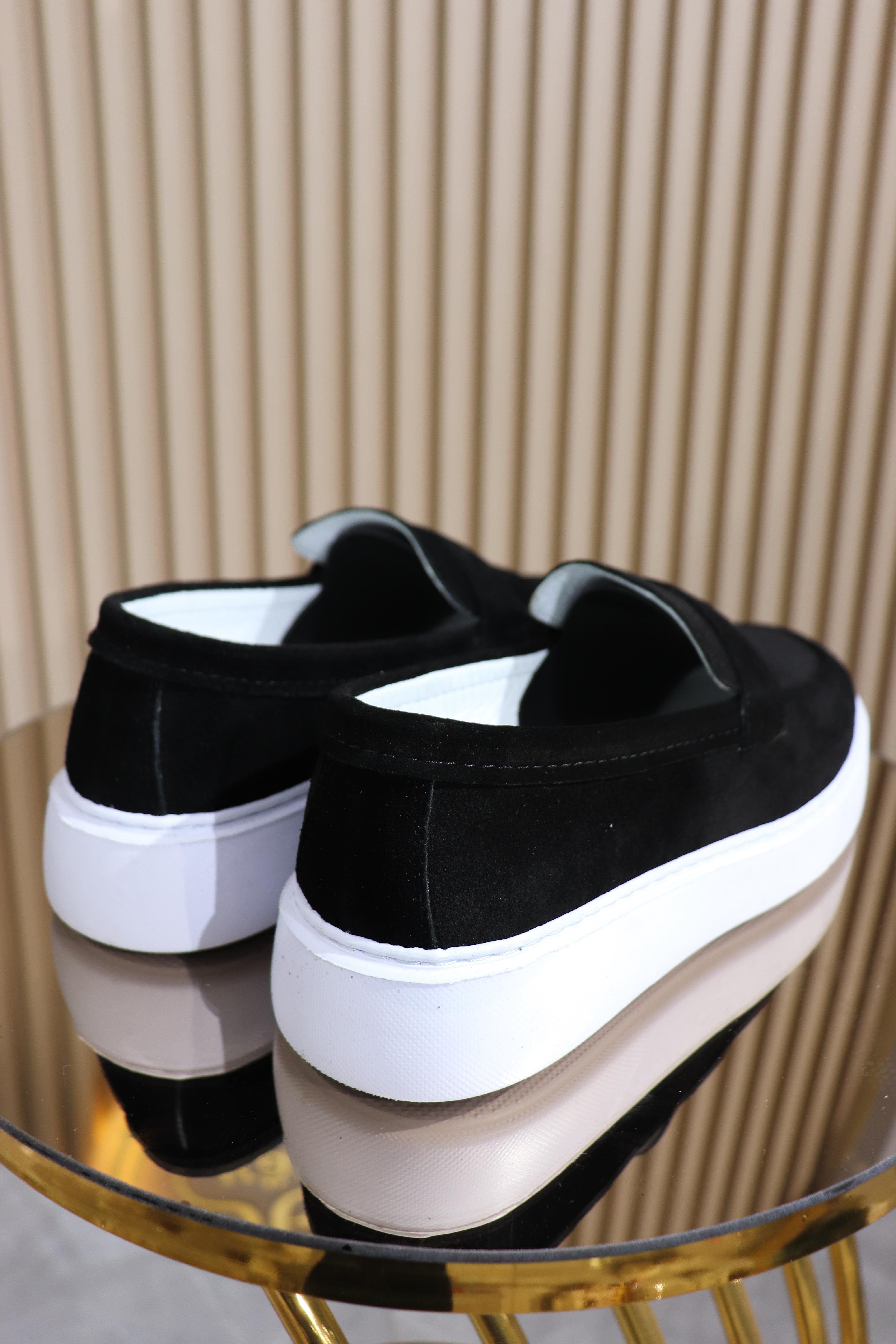 HAKİKİ DERİ KEMERLİ ERKEK MAKOSEN AYAKKABI M-001