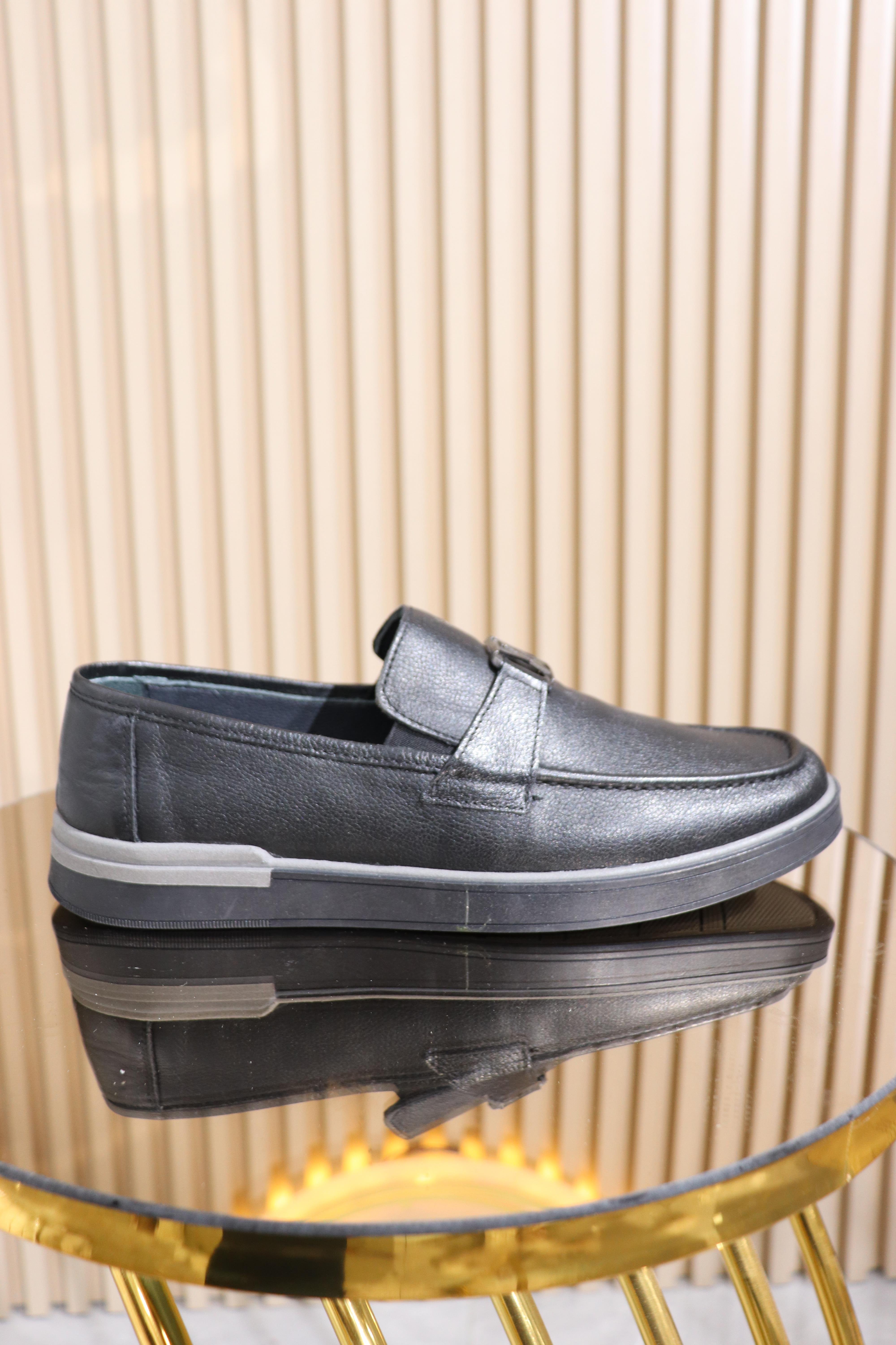 HAKİKİ DERİ TOKALI ERKEK BABET AYAKKABI B-009