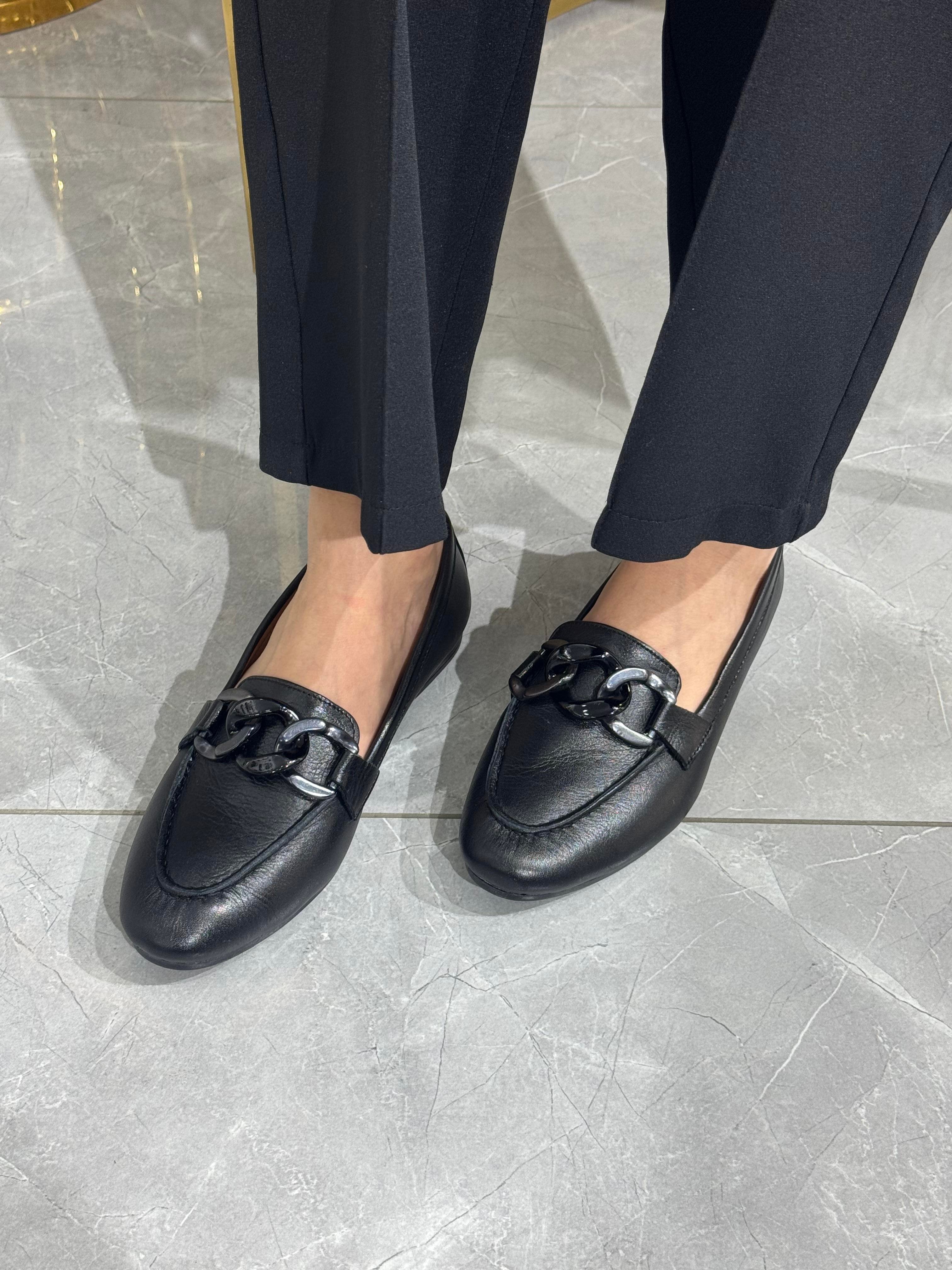 Hakiki Deri Tokalı Kadın Babet Ayakkabı 100