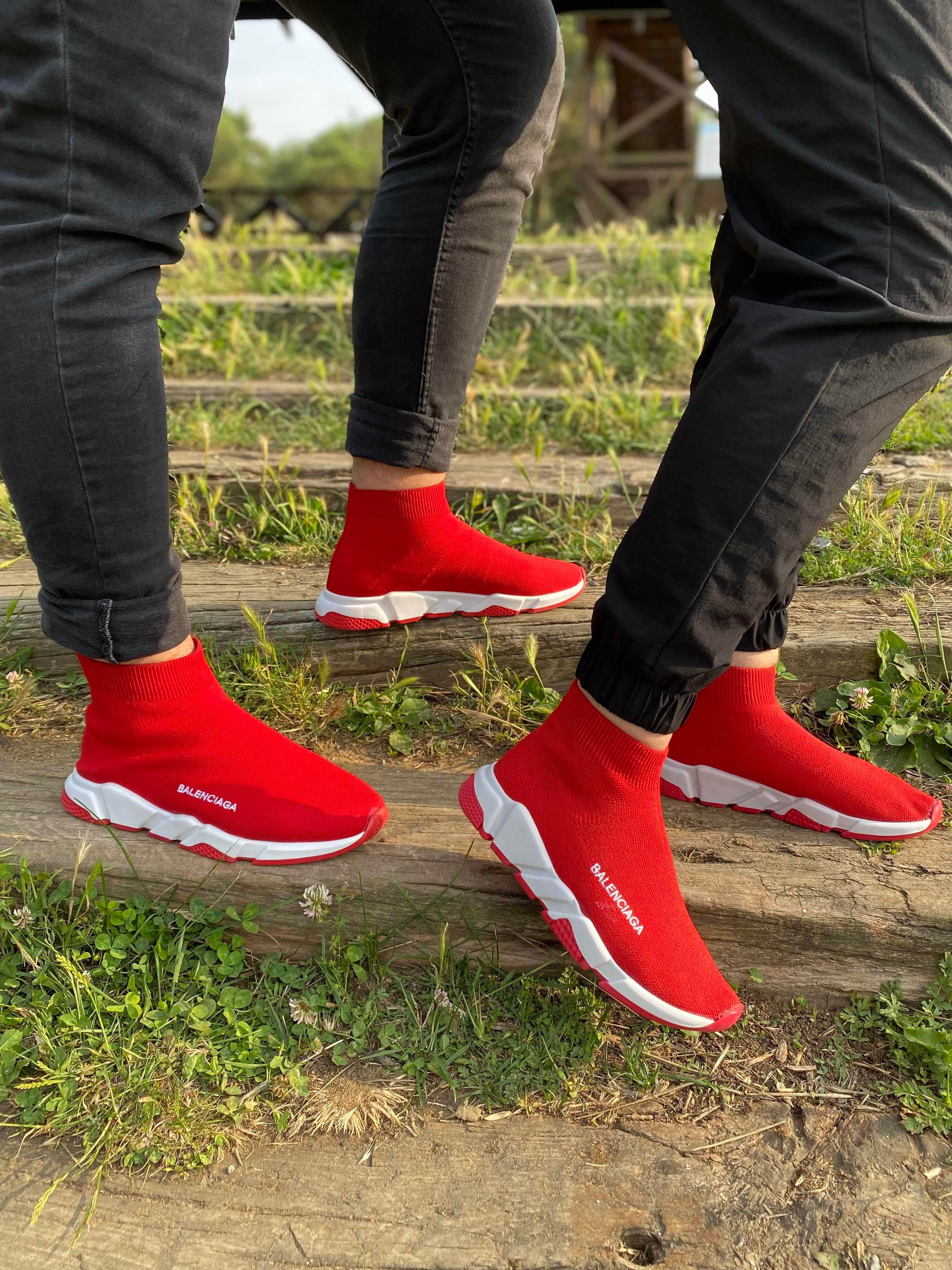 Triko Unisex Sneaker 611 - KIRMIZI BEYAZ