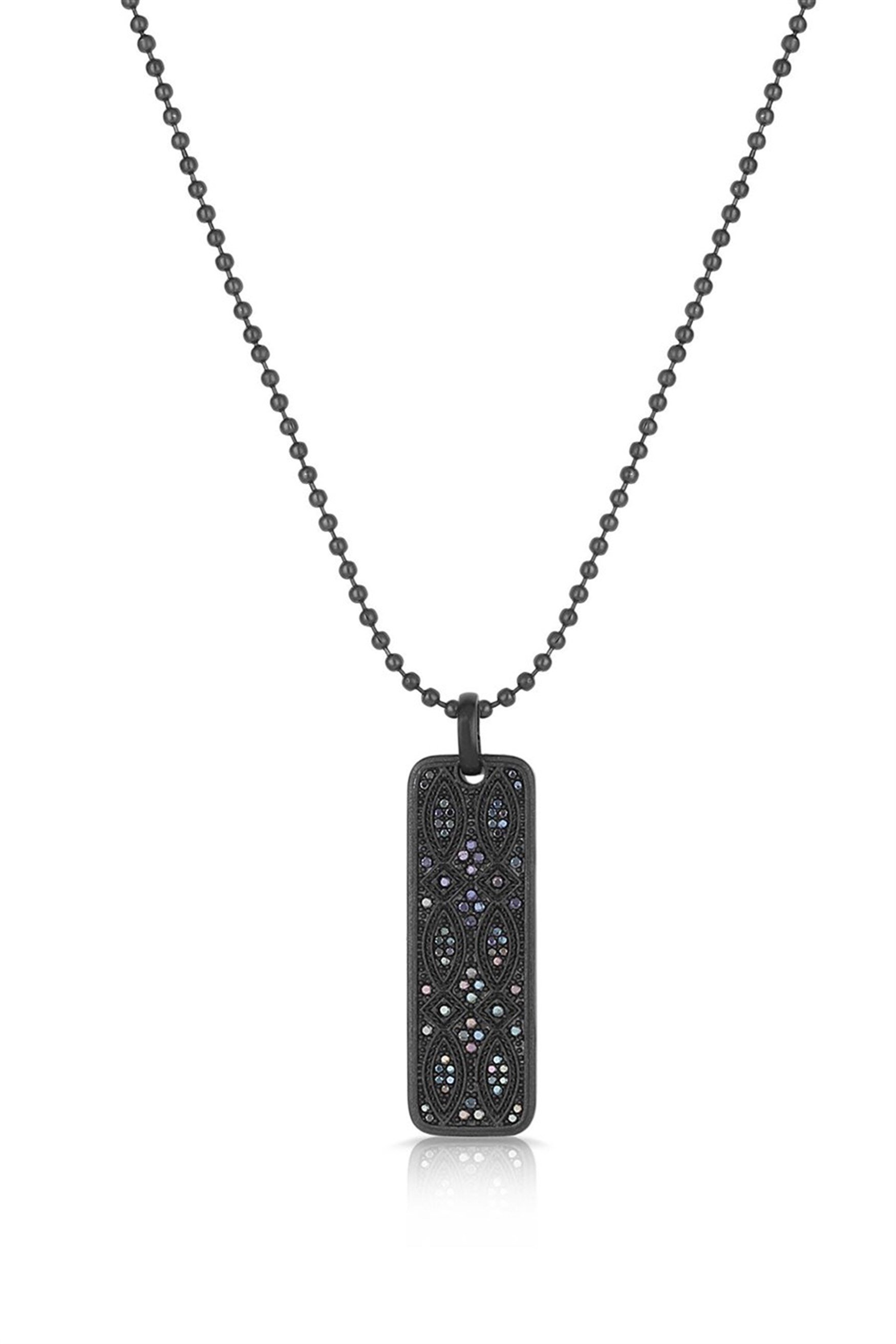 FRNCH Erkek Desenli Zirkon Taşlı Handmade Kolye FRJ30400-500-B2