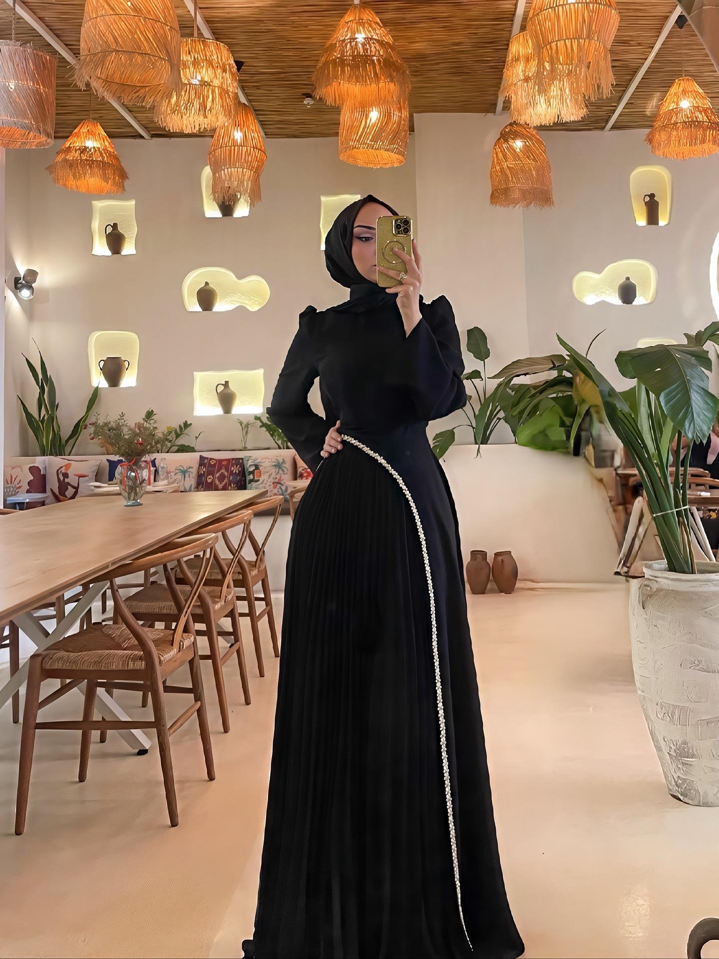 AHSEN BAYAN ELBİSE 26K8603 Siyah