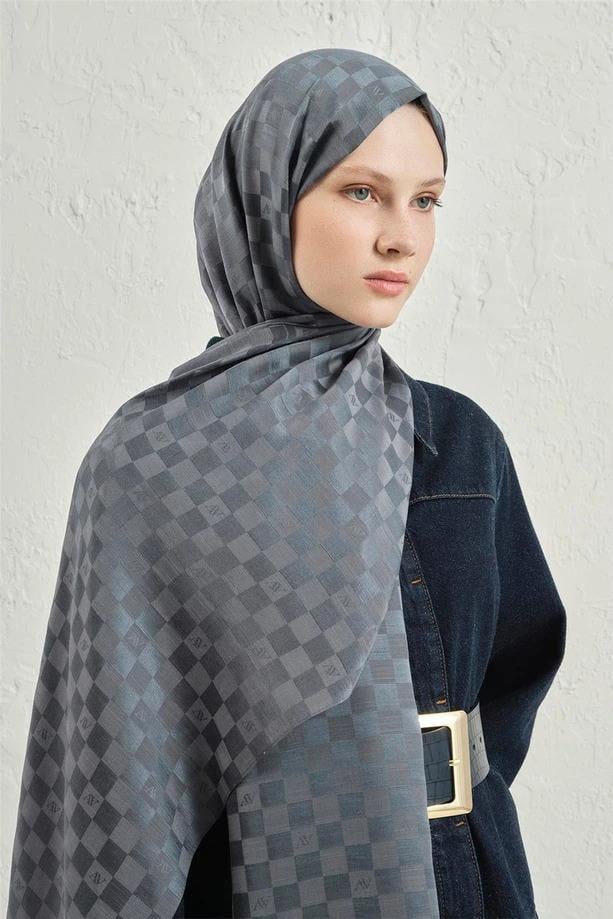ARMİNE İPEK MONOGRAM ŞAL 19