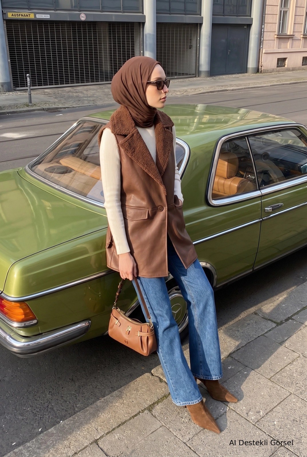 ARMİNE TREND YELEK 26KT549 Taba