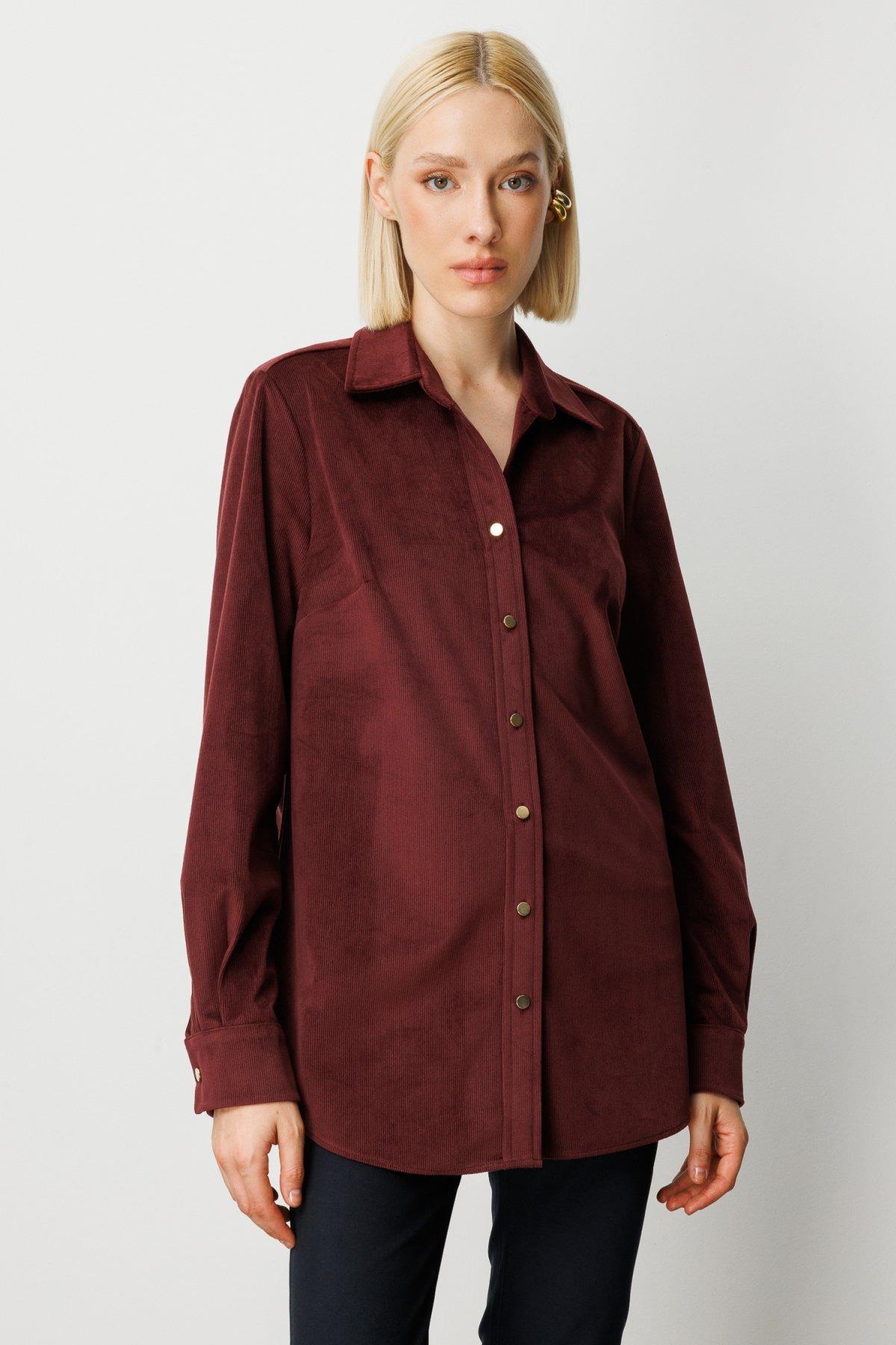 EKOL GÖMLEK 26K.EKL.BLZ.03045.1 BORDO