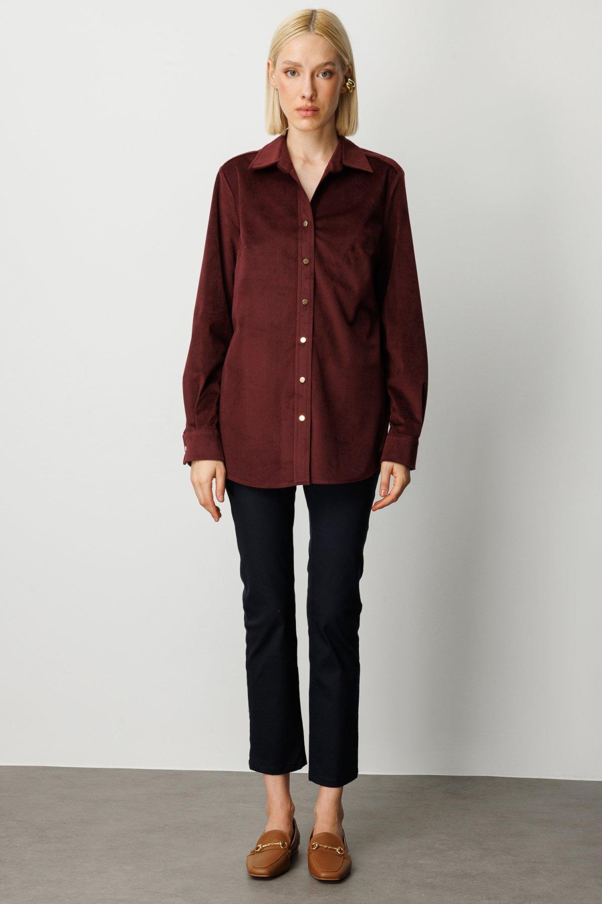 EKOL GÖMLEK 26K.EKL.BLZ.03045.1 BORDO