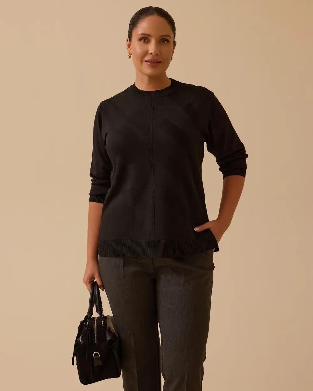 Gala-xi Günlük Triko Bluz -252714006 Siyah