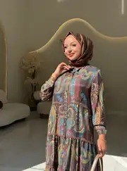 GHİSA BAYAN ELBİSE 4490 KAHVE