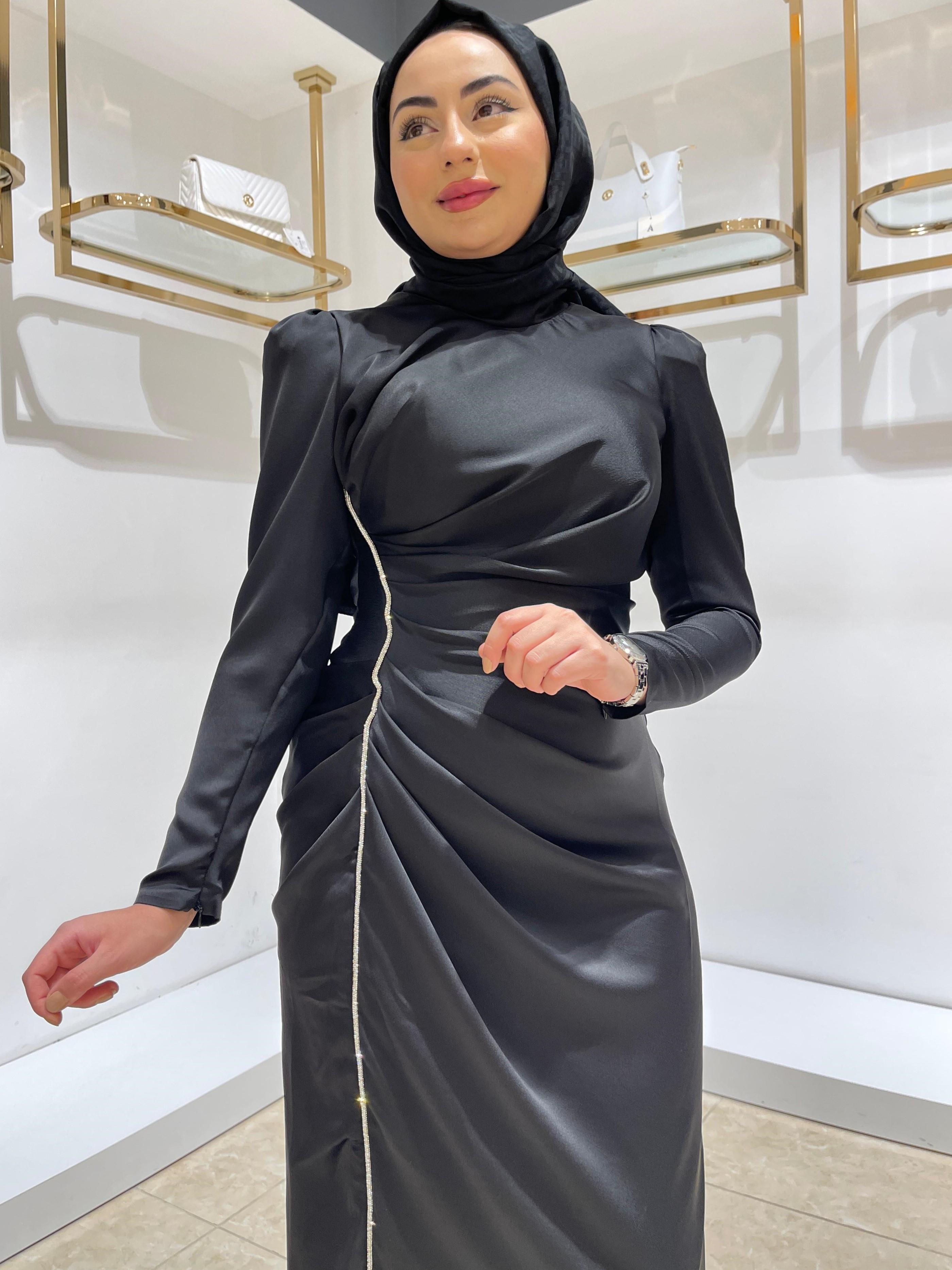 HENNİN BAYAN ABİYE 4749 Siyah