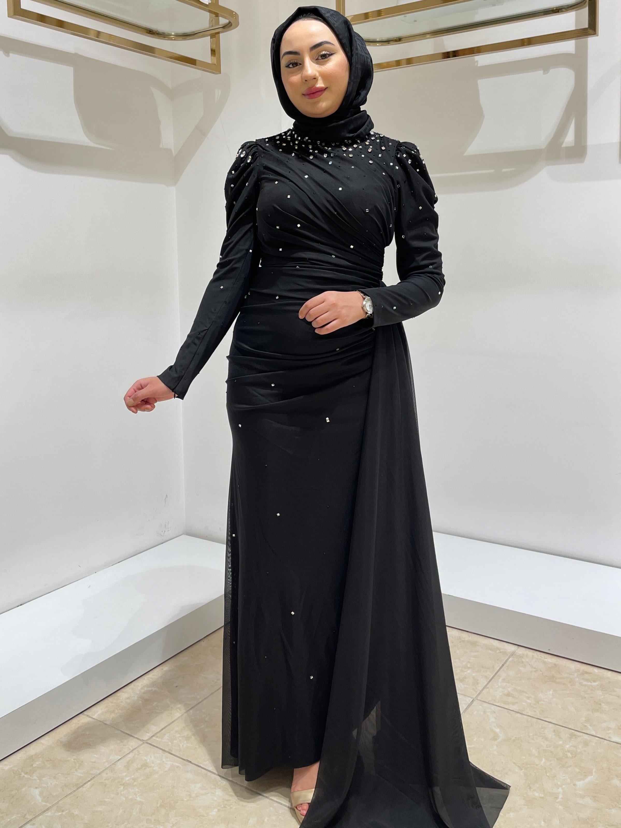 HENNİN BAYAN ABİYE 4847 Siyah