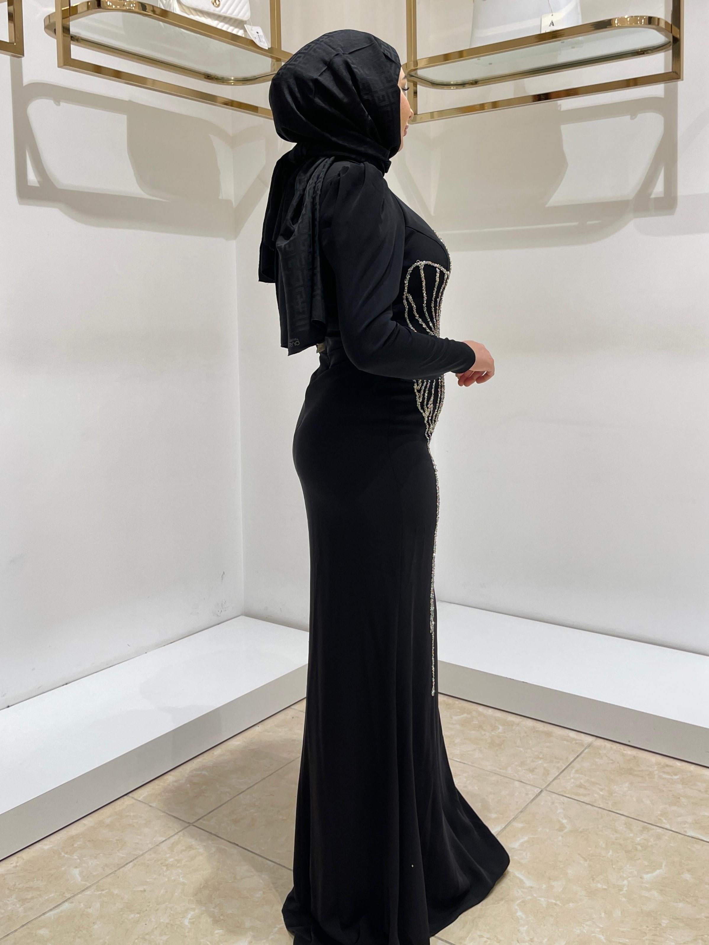 HENNİN BAYAN ABİYE 4928 Siyah