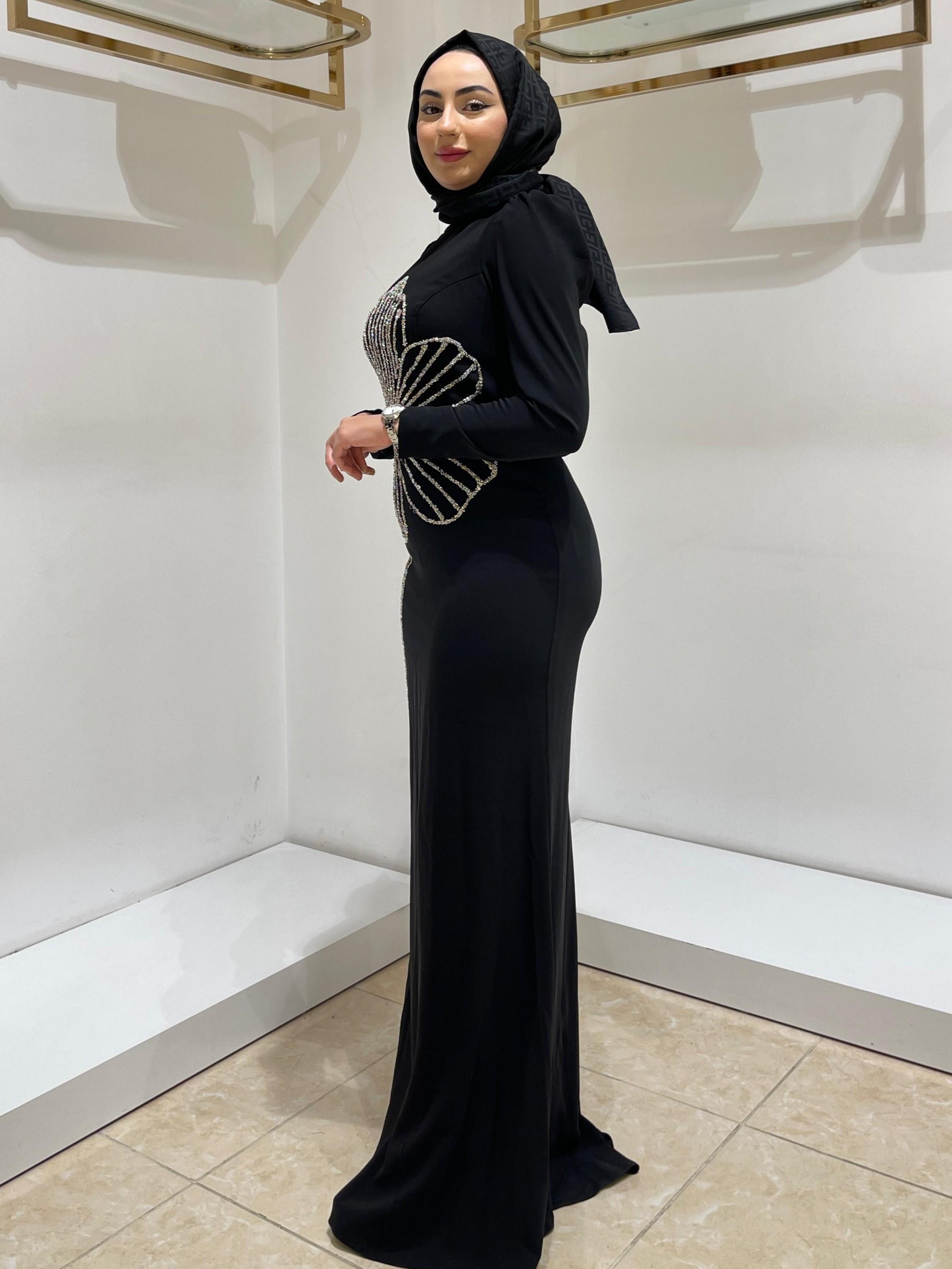 HENNİN BAYAN ABİYE 4928 Siyah