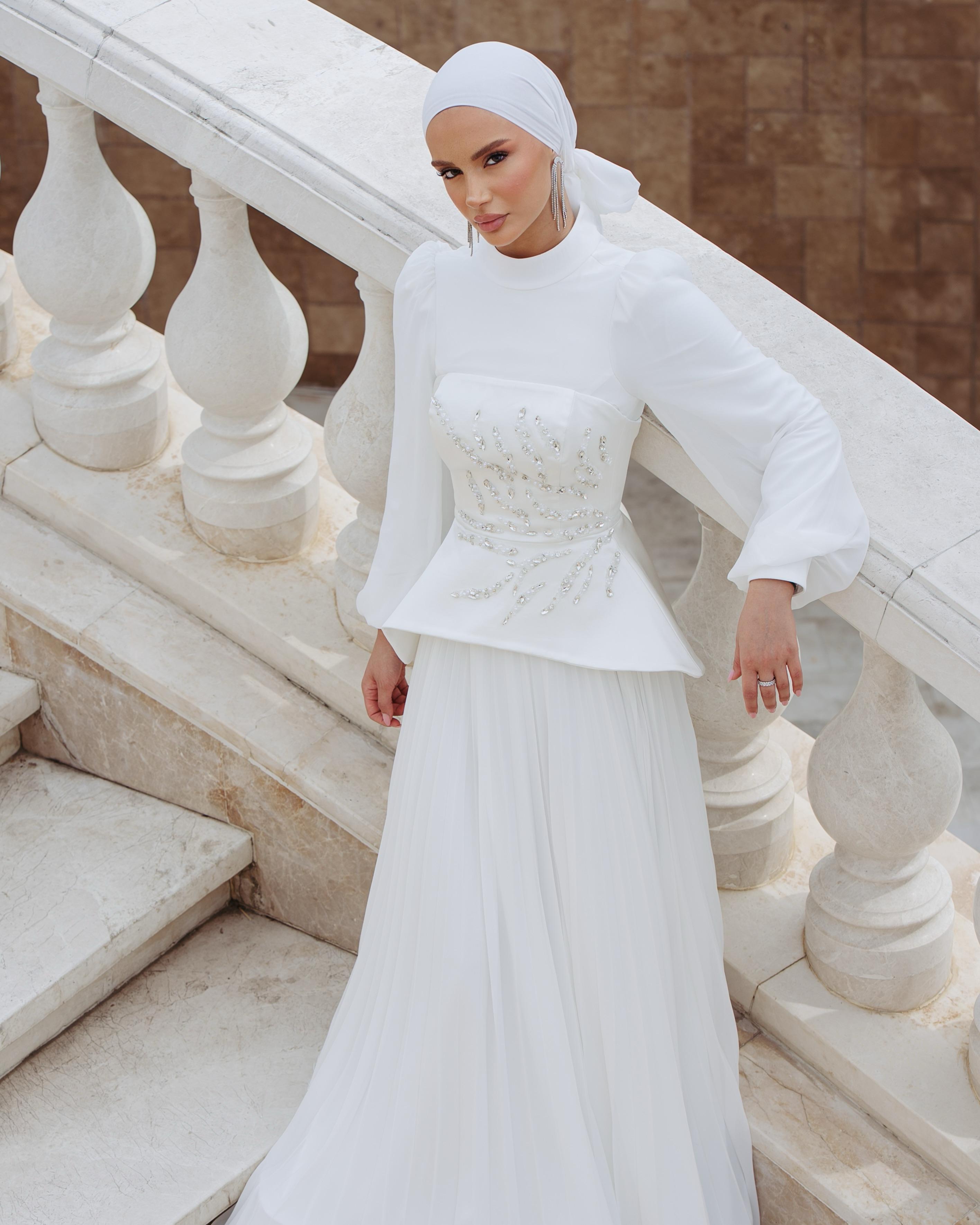 HENNİN BAYAN ABİYE 5089 BEYAZ