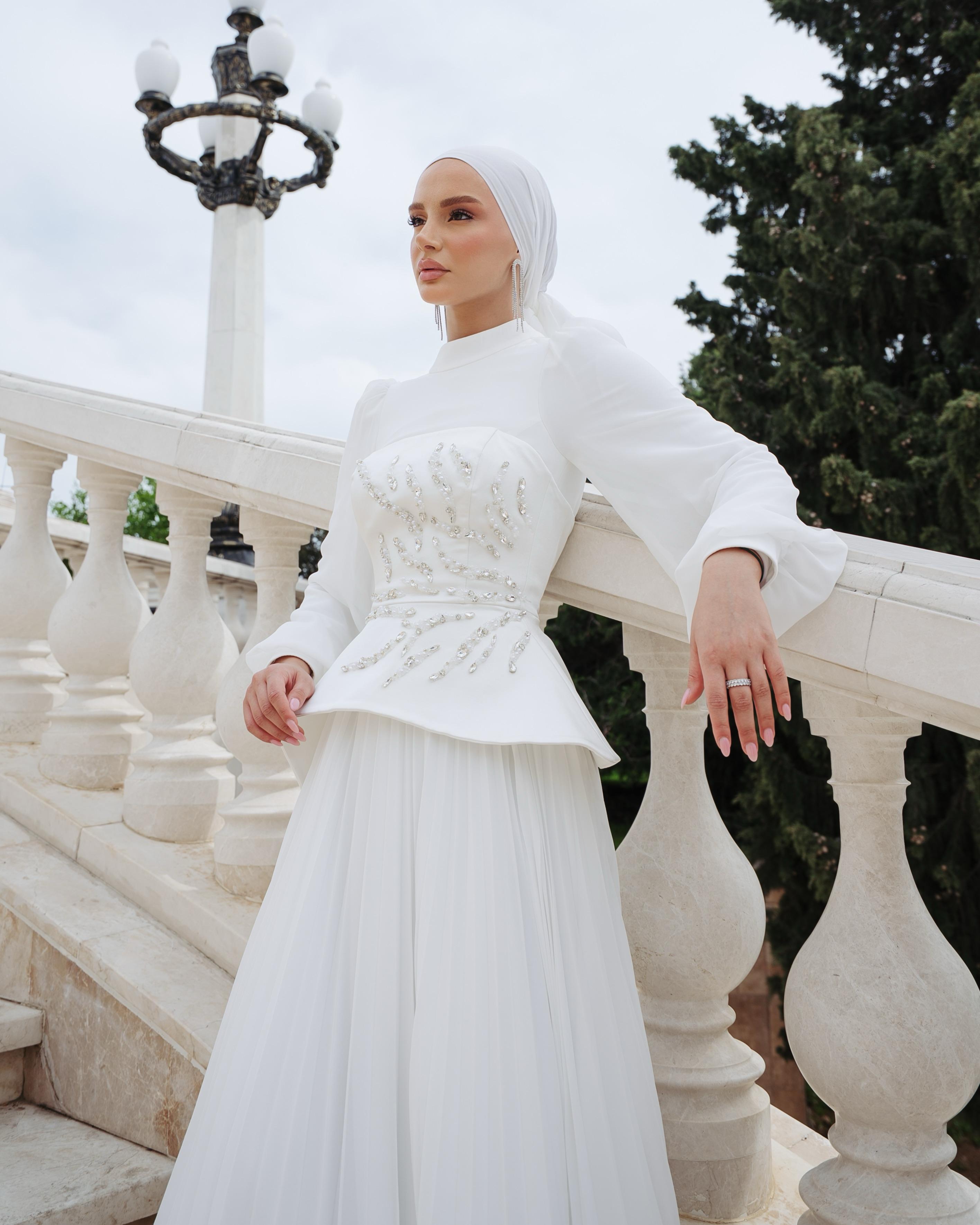 HENNİN BAYAN ABİYE 5089 BEYAZ