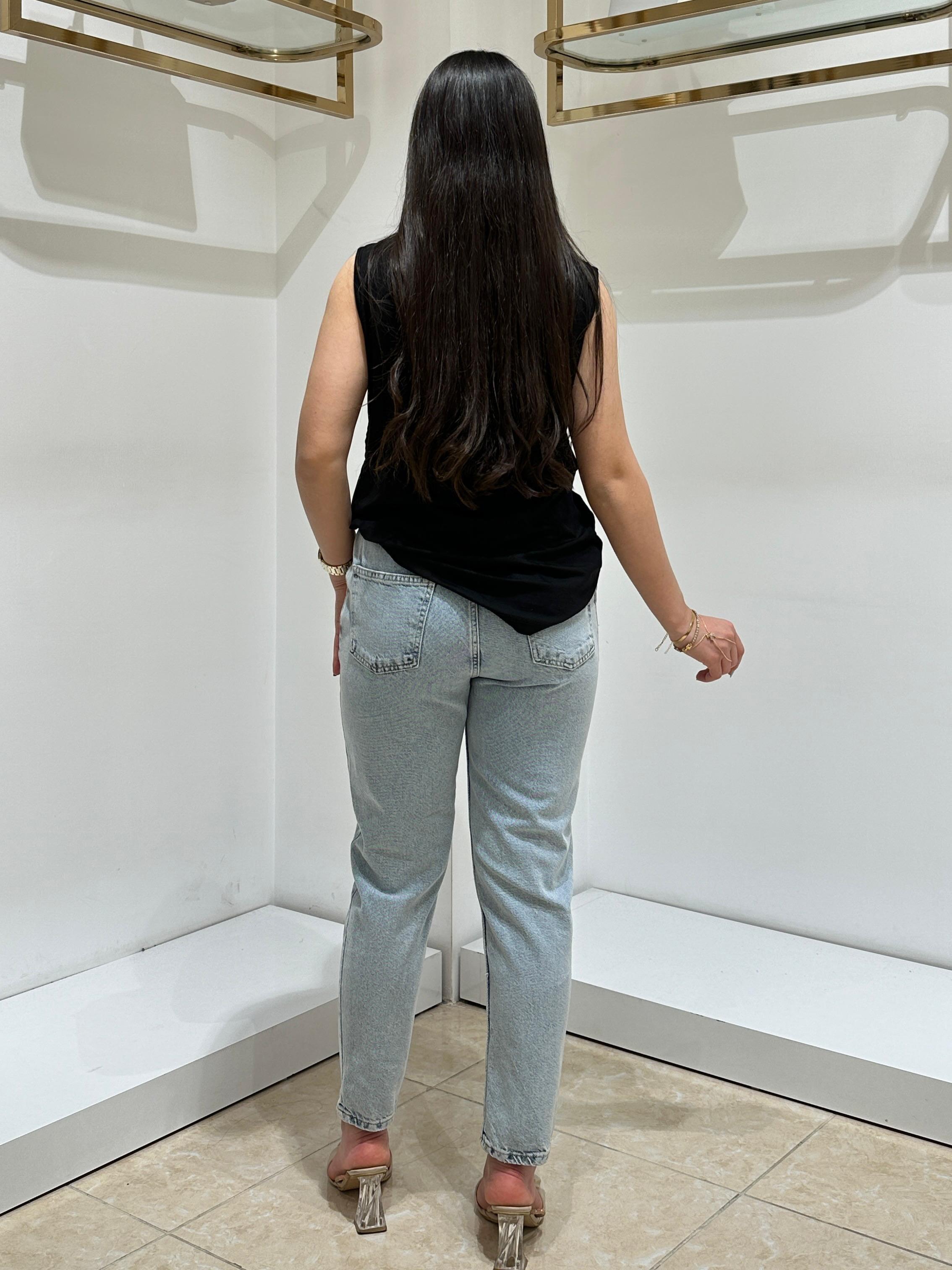 İKOLL BELİ LASTİKLİ JEAN 0029989 Mavi