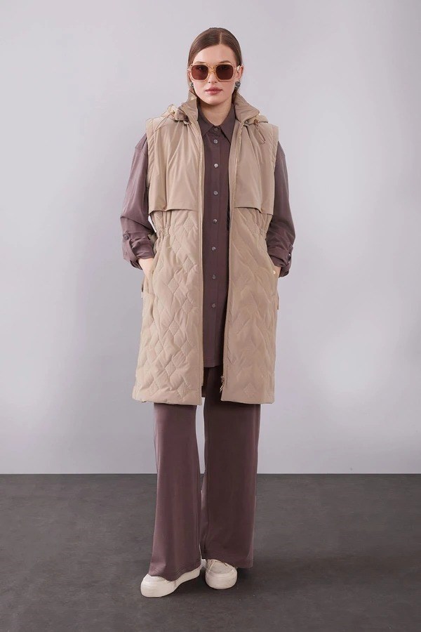LEVİDOR YELEK 710036 Bej