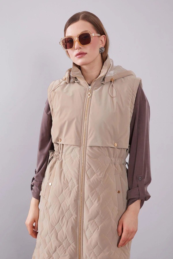 LEVİDOR YELEK 710036 Bej
