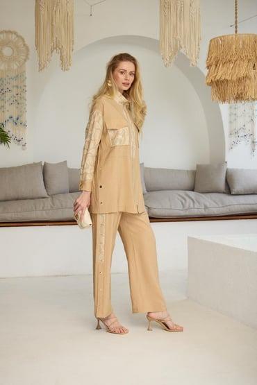MARWA GOLD DANTELLİ TAKIM MA24.22 Latte