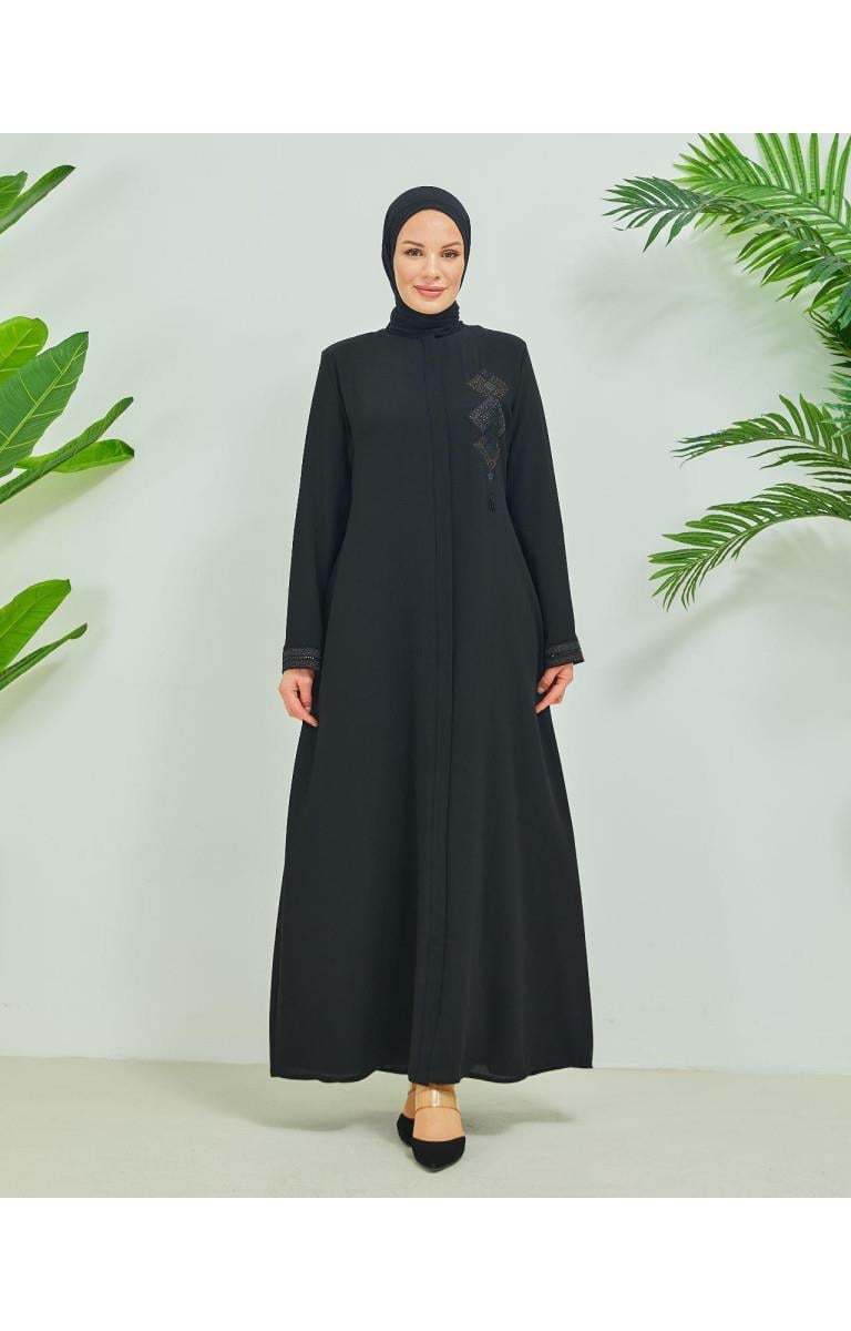 MODA HAYME NAKIŞLI FERACE 2178 Siyah