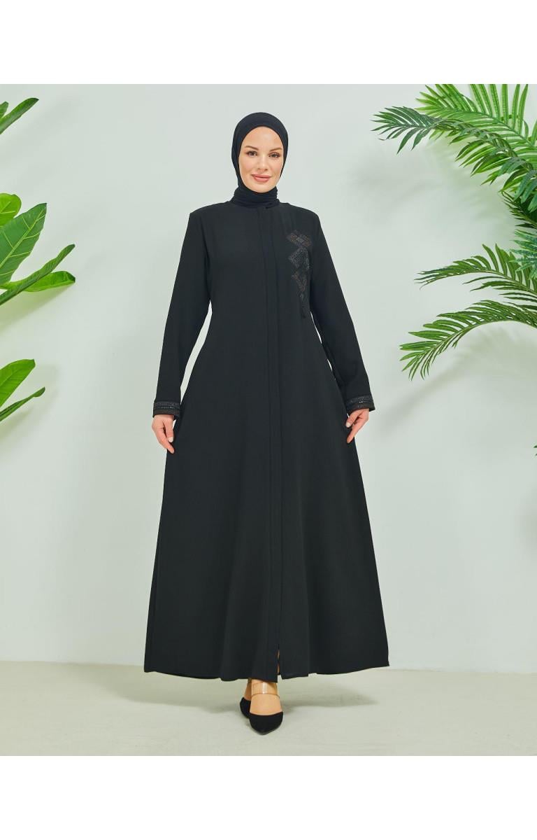 MODA HAYME NAKIŞLI FERACE 2178 Siyah