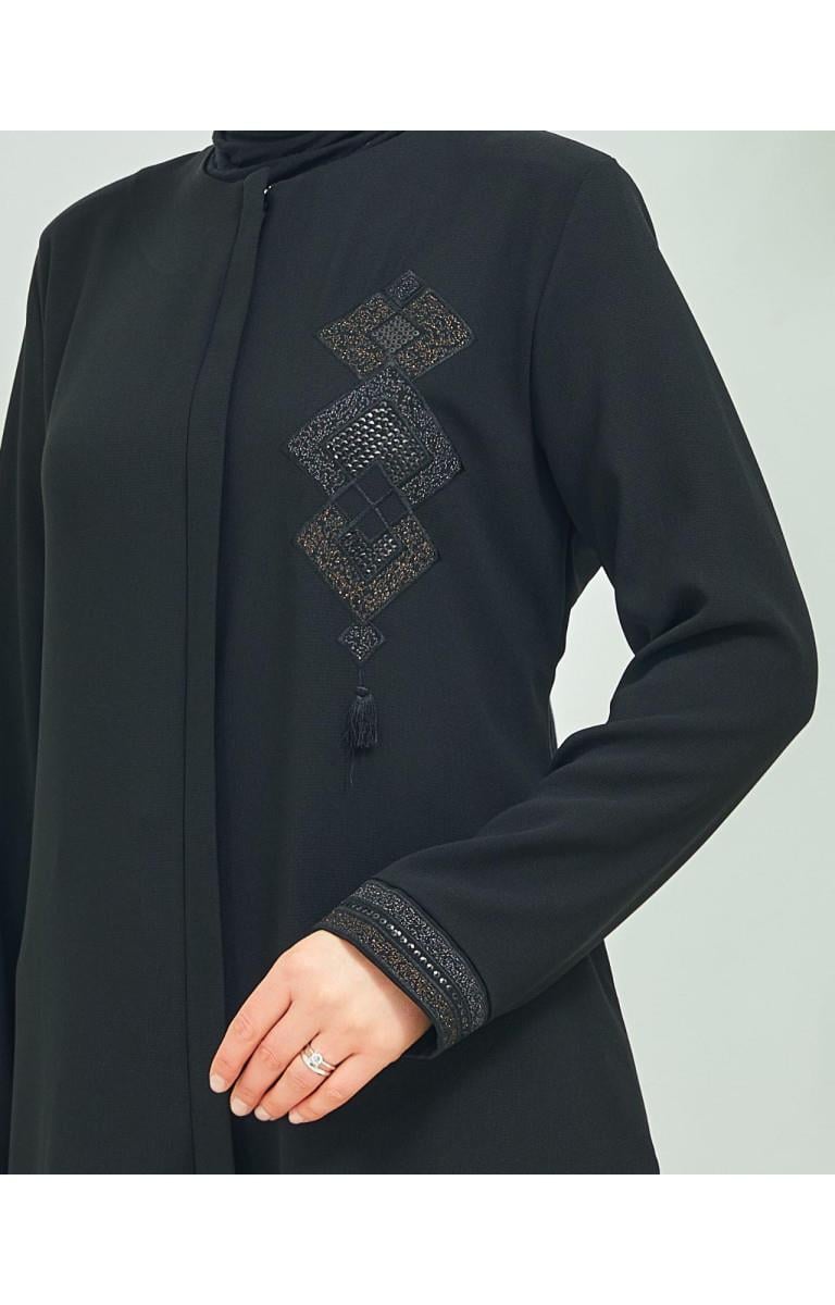 MODA HAYME NAKIŞLI FERACE 2178 Siyah