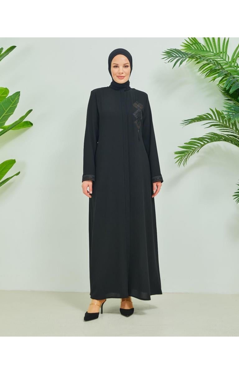 MODA HAYME NAKIŞLI FERACE 2178 Siyah