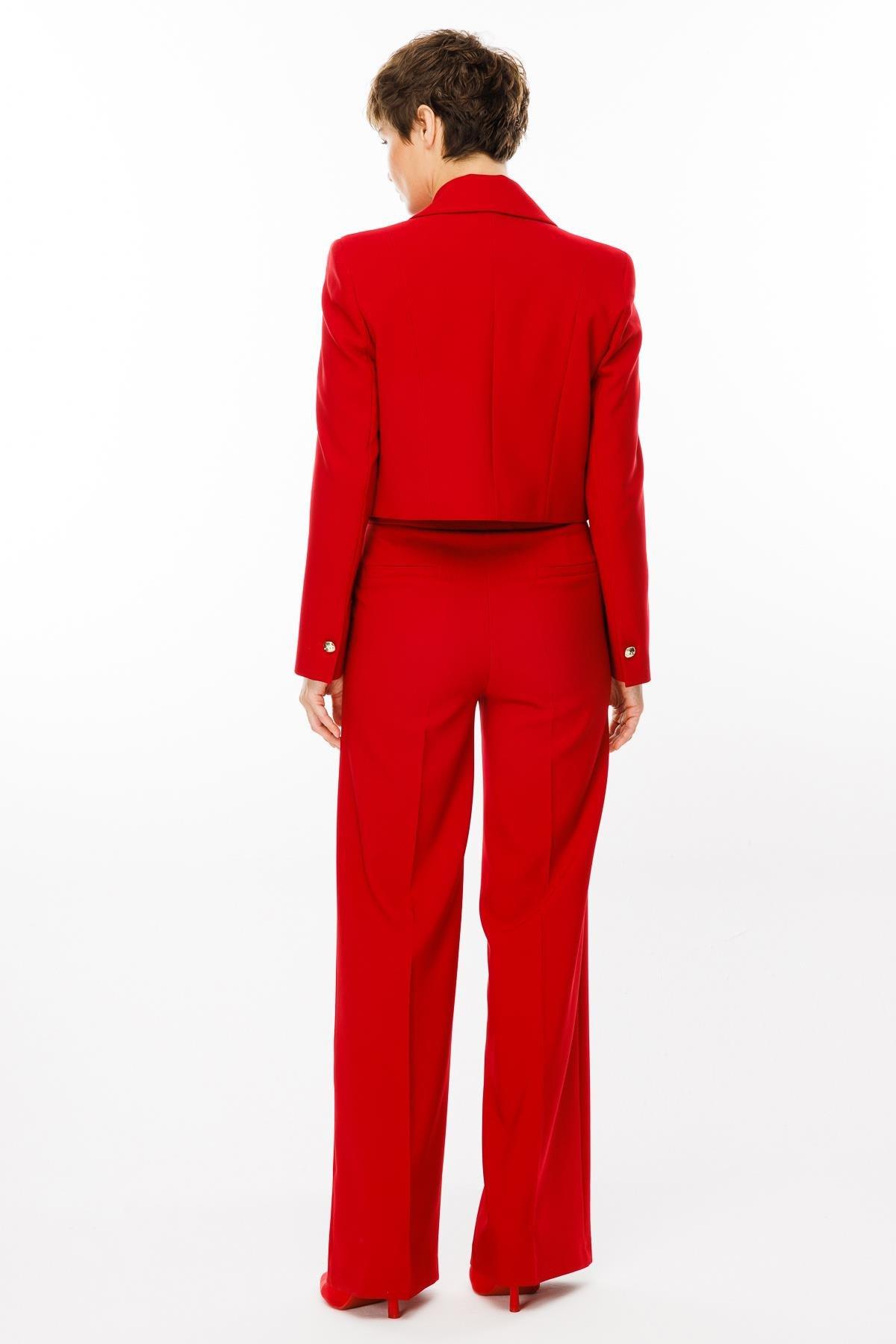 MODAİLGİ CROP CEKET 07055 Kırmızı