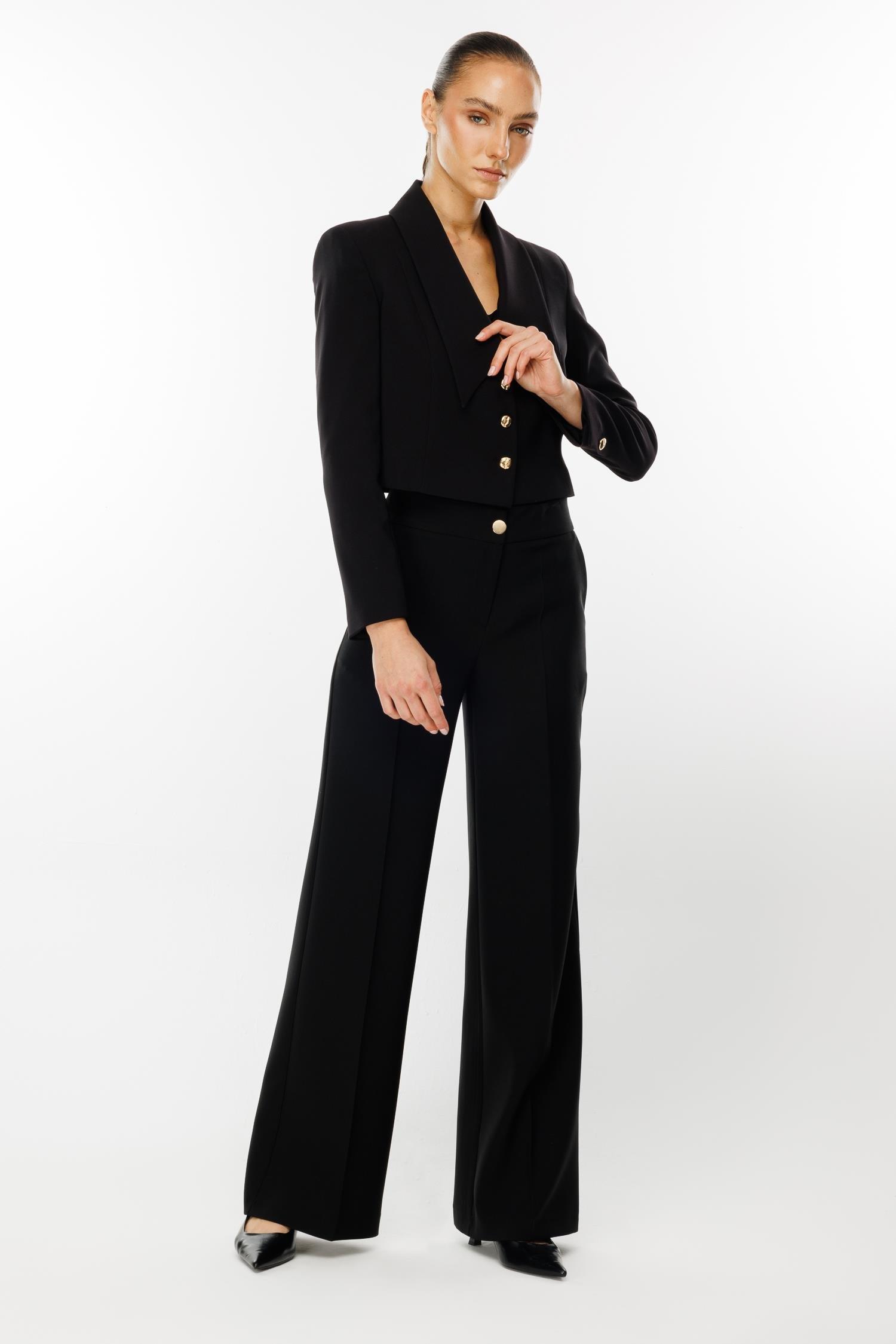 MODAİLGİ CROP CEKET 07055 Siyah
