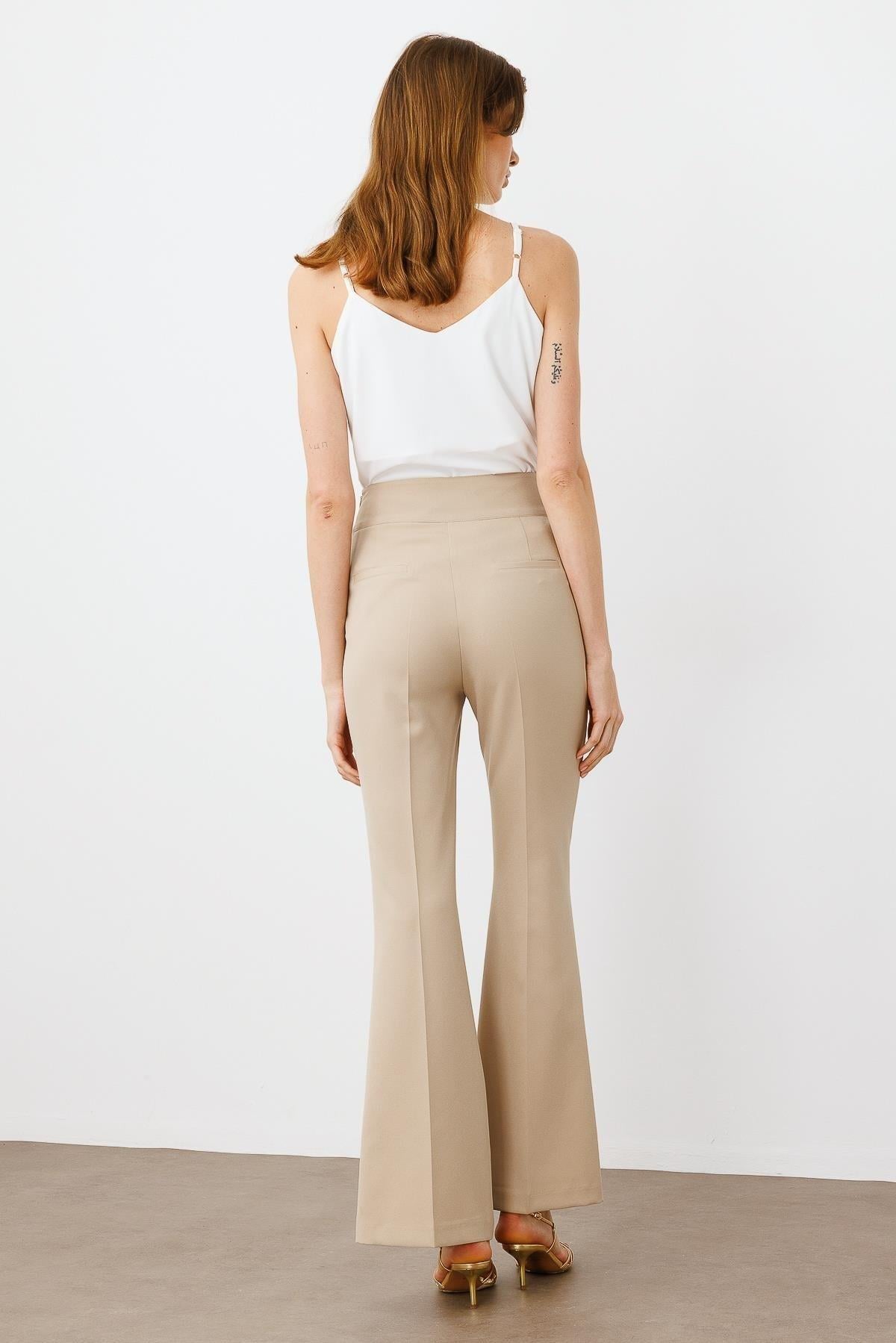 MODAİLGİ İSPANYOL PAÇA PANTOLON 04658 TAŞ