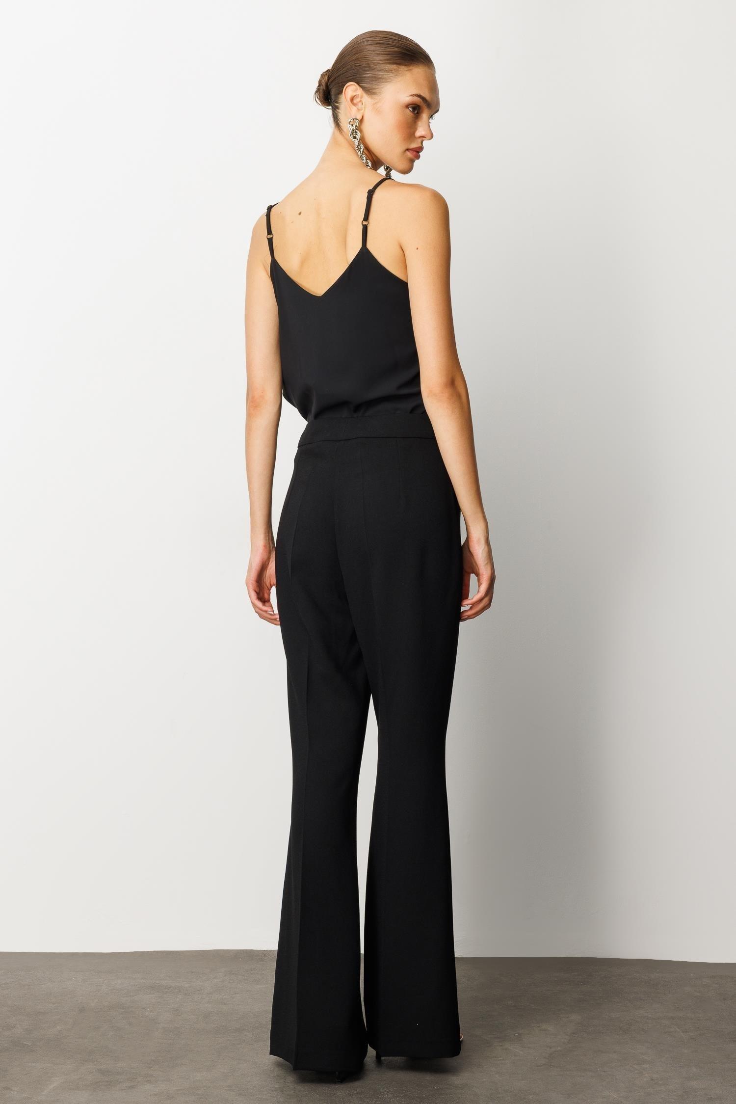 MODAİLGİ İspanyol Paça Pantolon 40028 Siyah