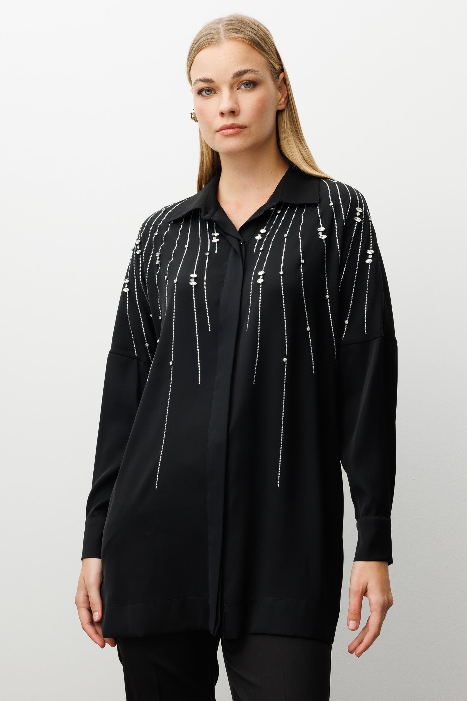 MODAİLGİ OVERSİZE GÖMLEK 10094 Siyah