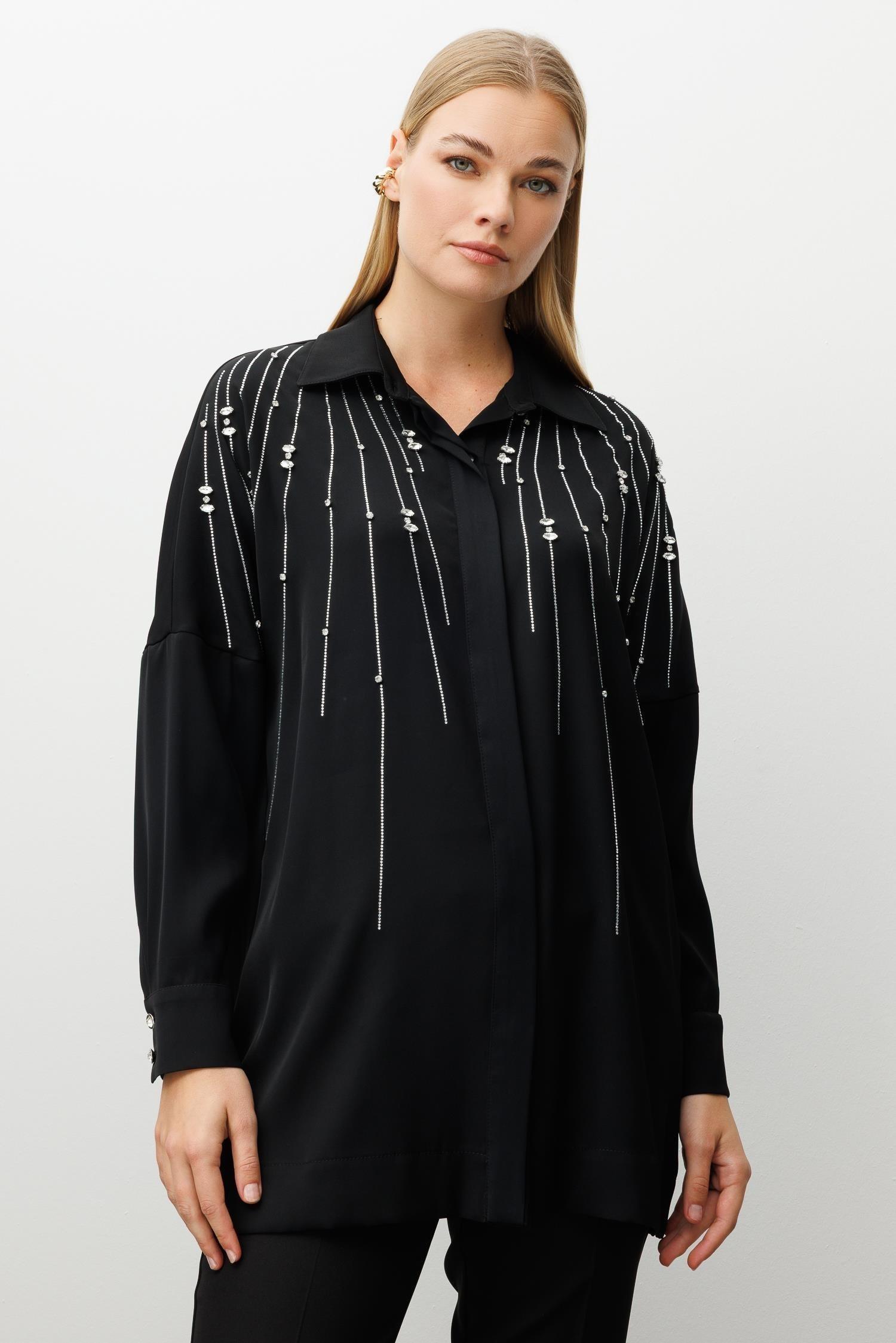 MODAİLGİ OVERSİZE GÖMLEK 10094 Siyah