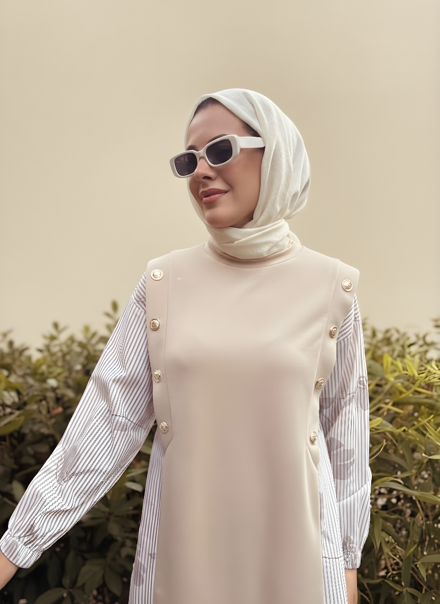 MOODBASİC DÜĞMELİ SWEAT MB21.317 Bej