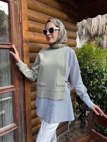 MOODBASİC GÖMLEK DETY.BAĞLAMALI TUNİK MB21.322 ÇAĞLA