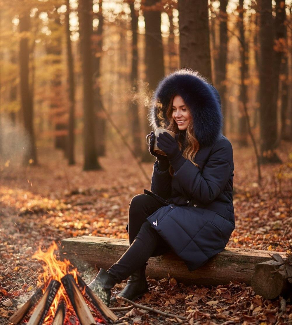 MOODBASİC KAPÜŞONLU ÇITÇITLI MONT MB18.75 Lacivert