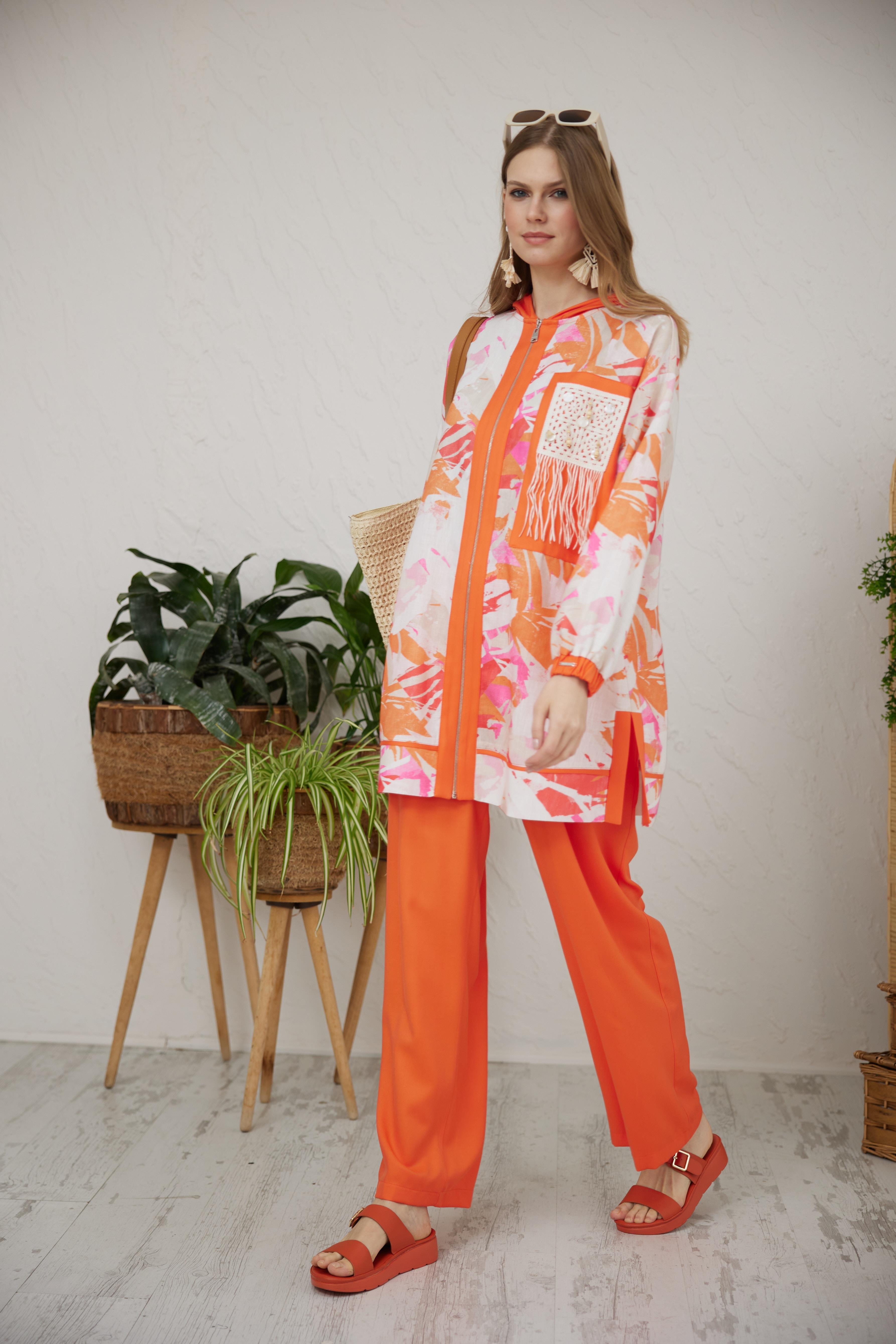 MOODBASİC KETEN TAKIM MB24.590 ORANJ