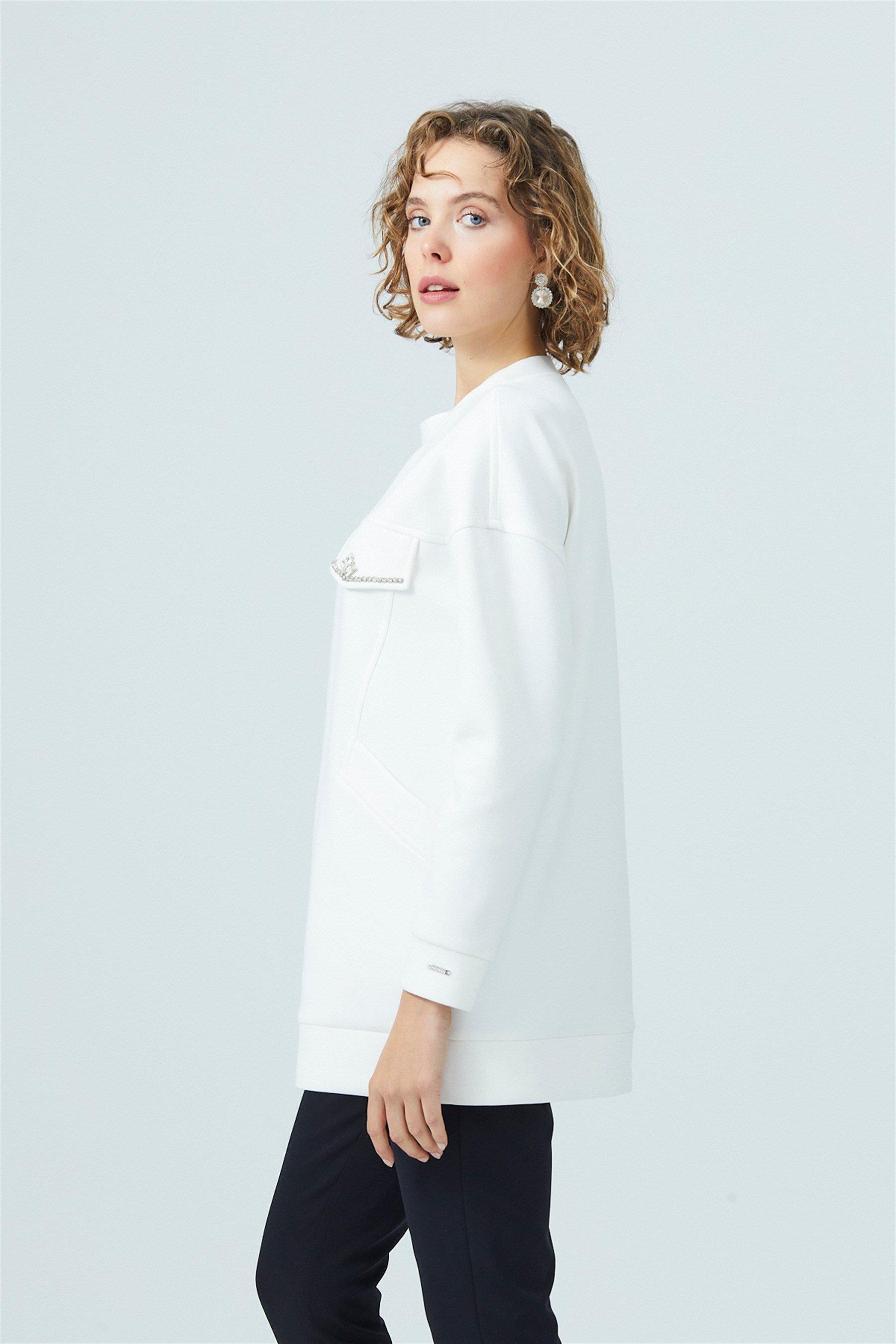 MOODBASİC SWEATSHIRT MB21.225 Ekru