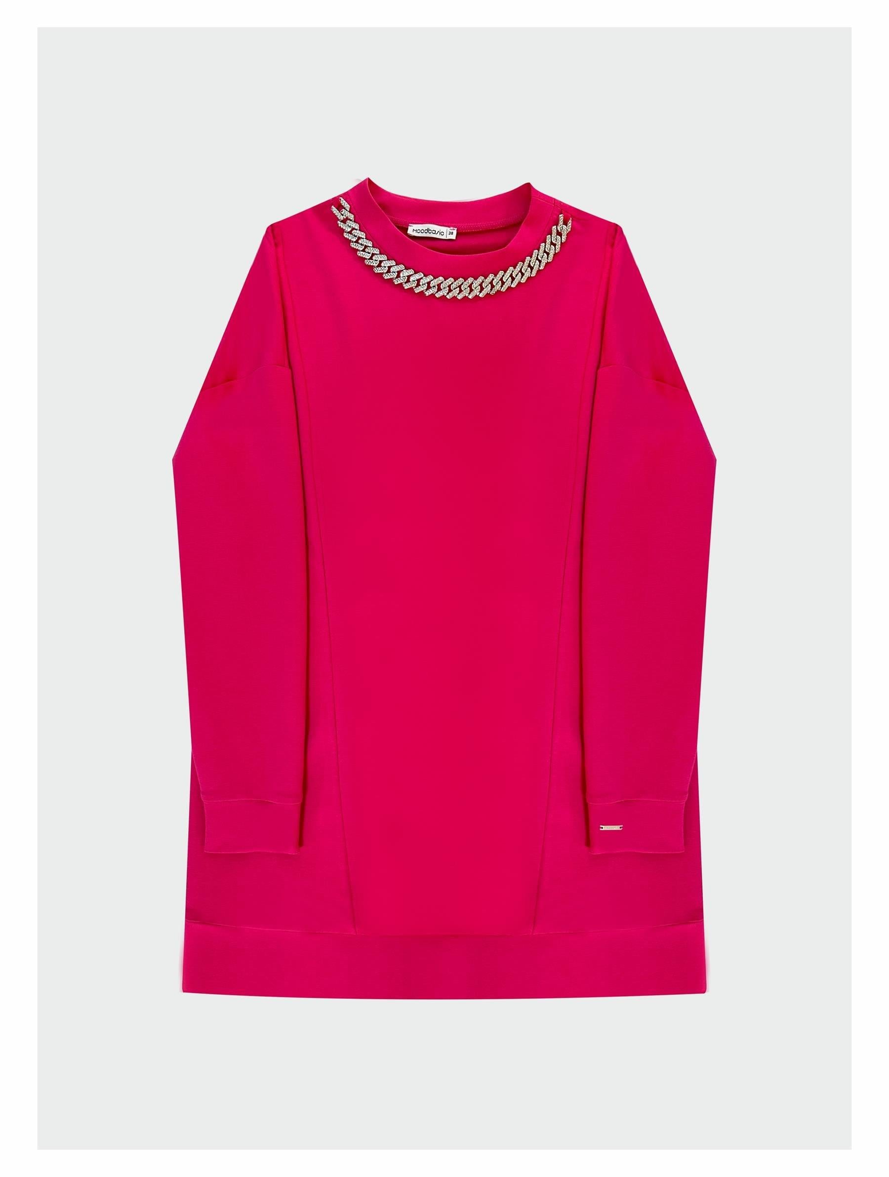 MOODBASİC YAKASI ZİNCİRLİ SWEAT MB21.239 FUŞYA