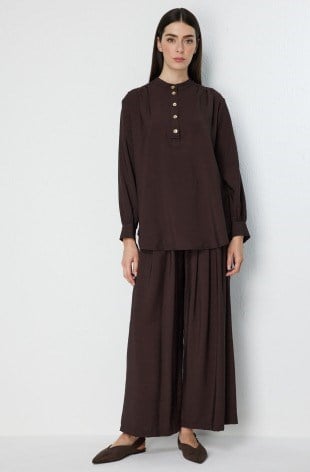 ON FASHION BLUZ 72355 KAHVE