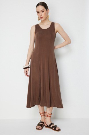 ON FASHION ELBİSE 71411 KAHVE