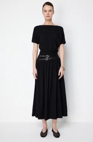 ON FASHION ELBİSE 76488 Siyah