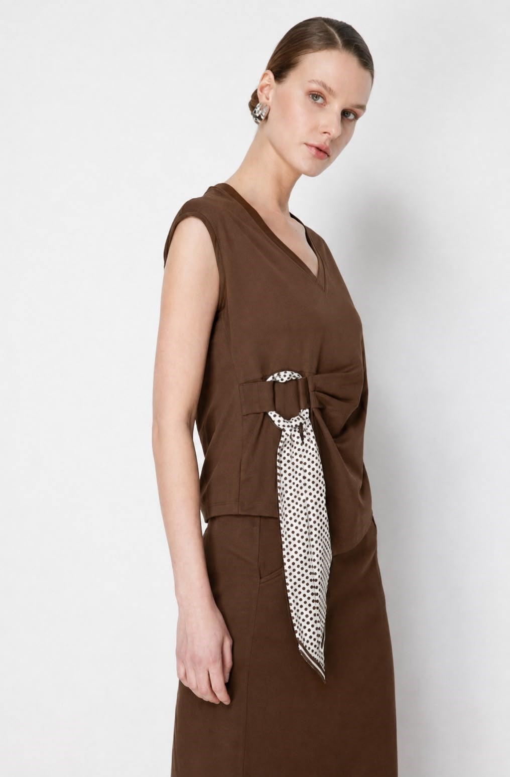 ON FASHION KOLSUZ BLUZ 71431 Kahve