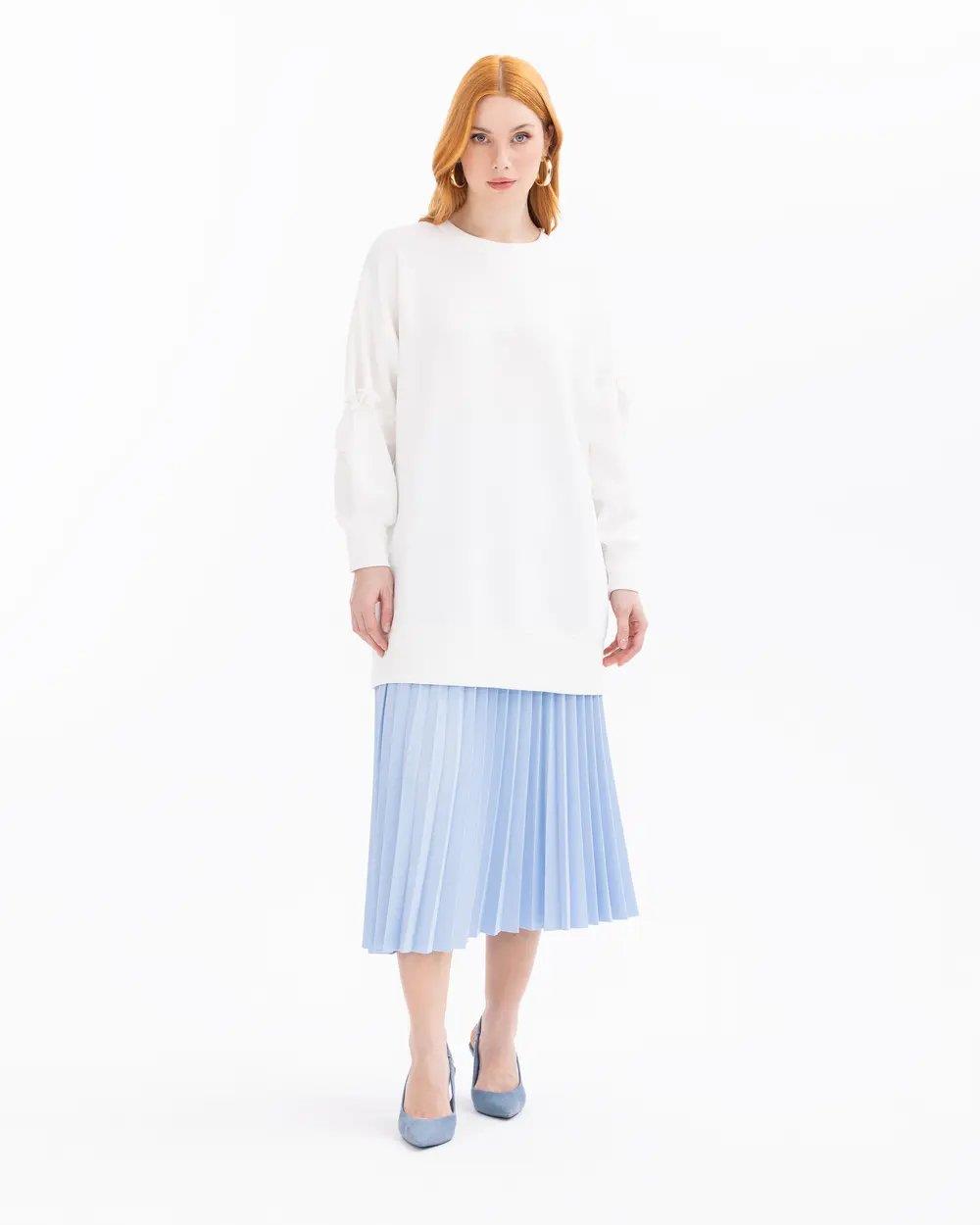 SCL AKSESUARLI SWEATSHIRT -501005 Ekru
