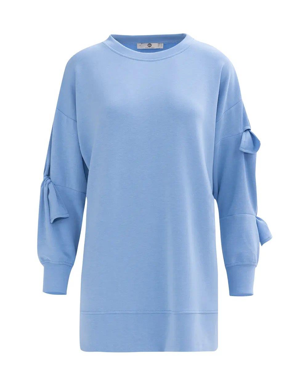 SCL AKSESUARLI SWEATSHIRT -501005 Mavi