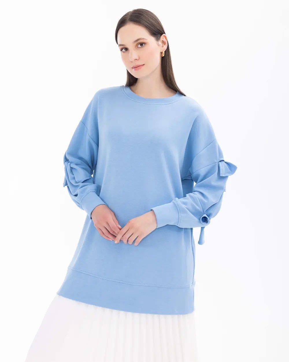 SCL AKSESUARLI SWEATSHIRT -501005 Mavi