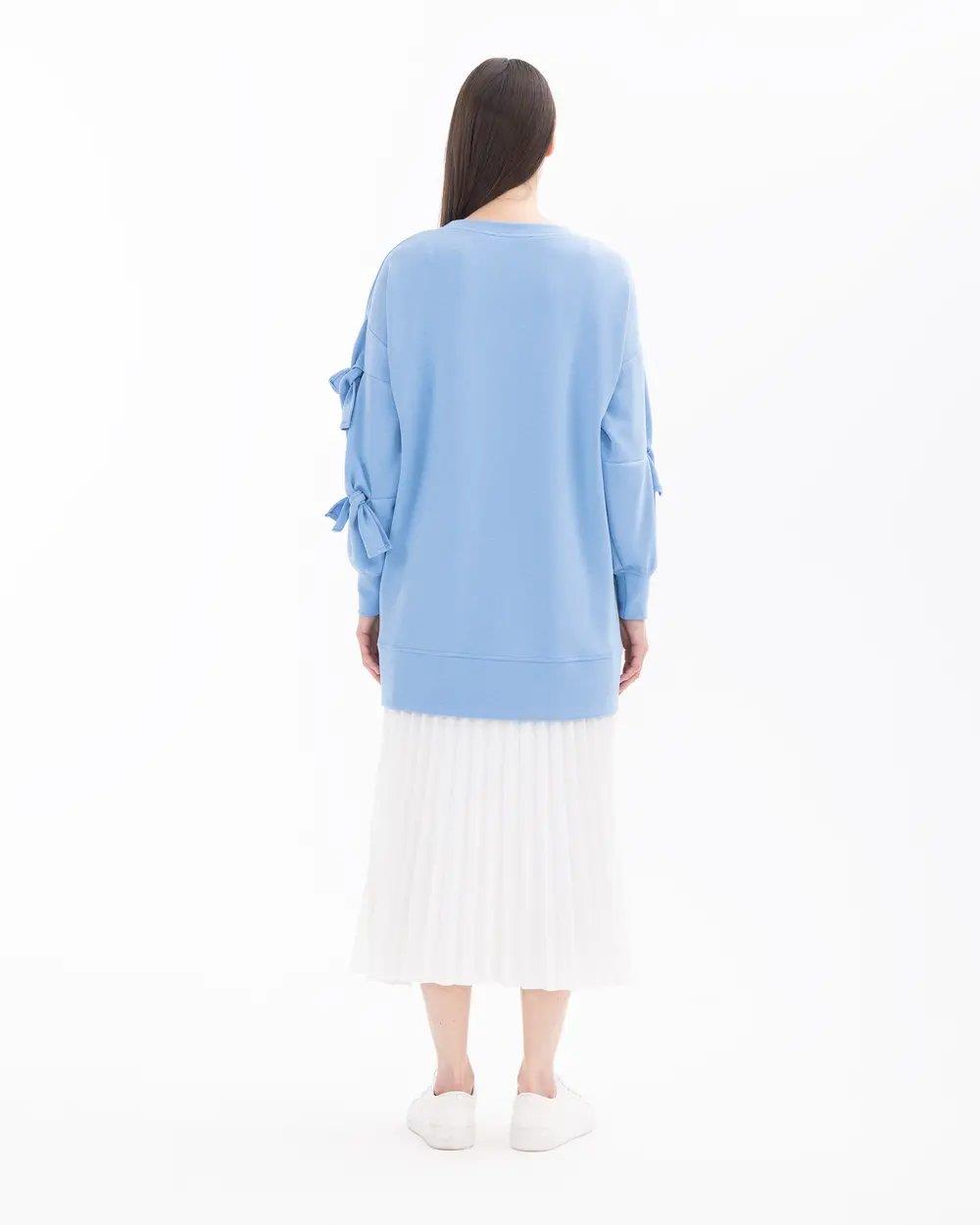 SCL AKSESUARLI SWEATSHIRT -501005 Mavi