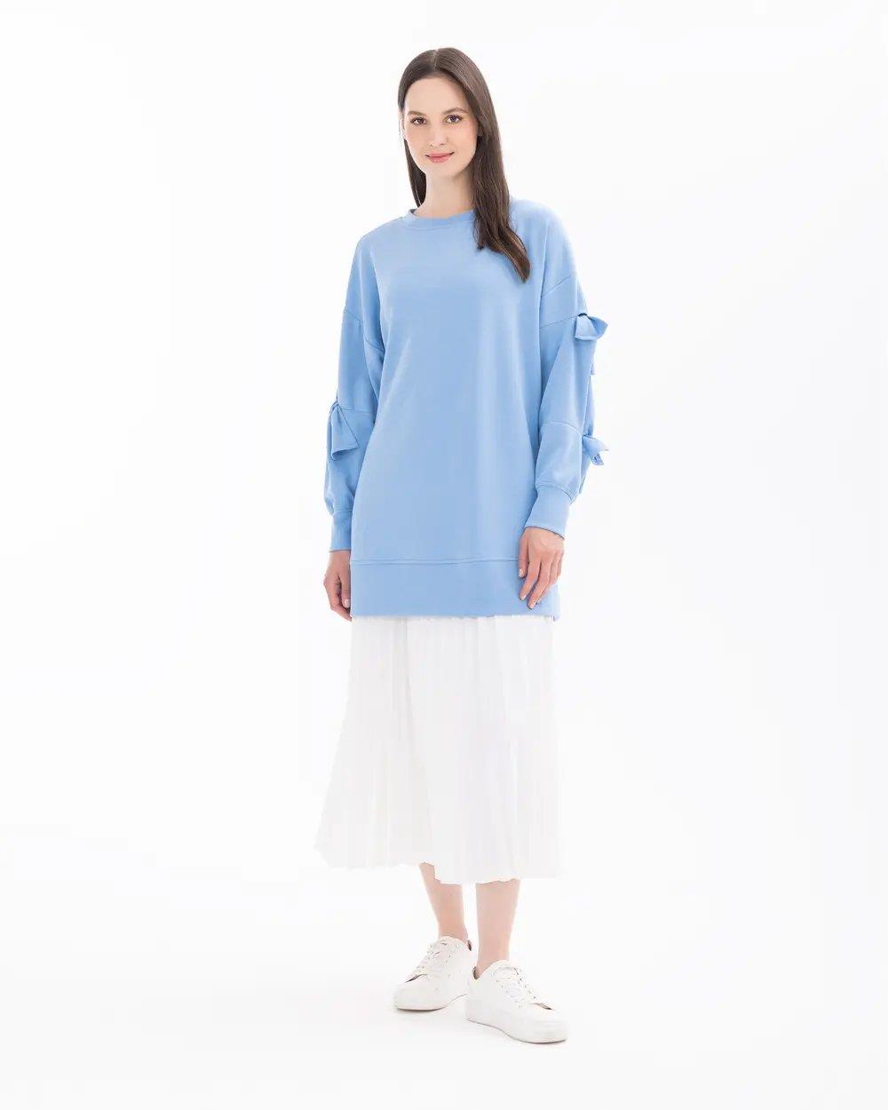 SCL AKSESUARLI SWEATSHIRT -501005 Mavi